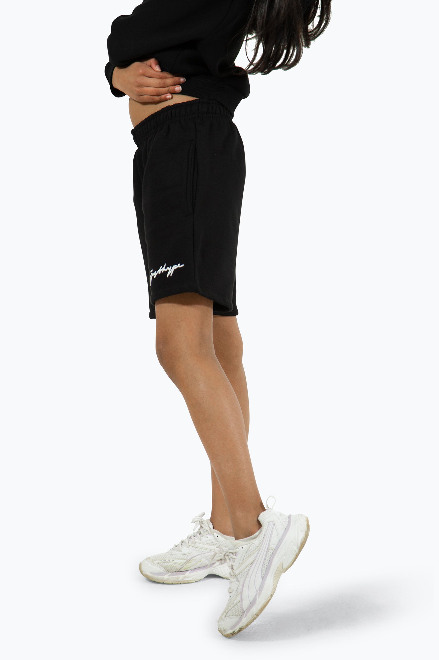 Hype Girls Black Scribble Shorts