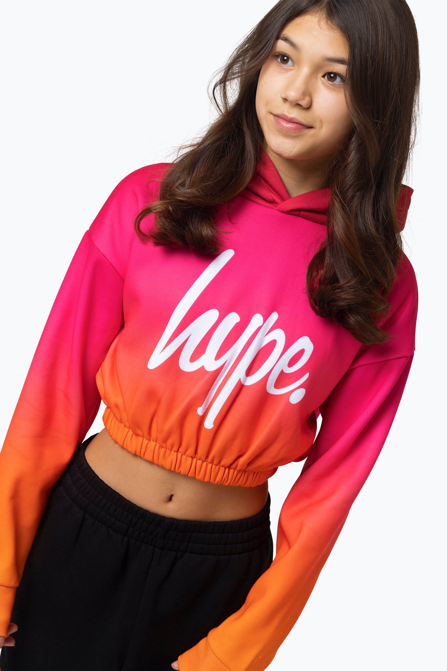 Hype Girls Orange Fade Hoodie