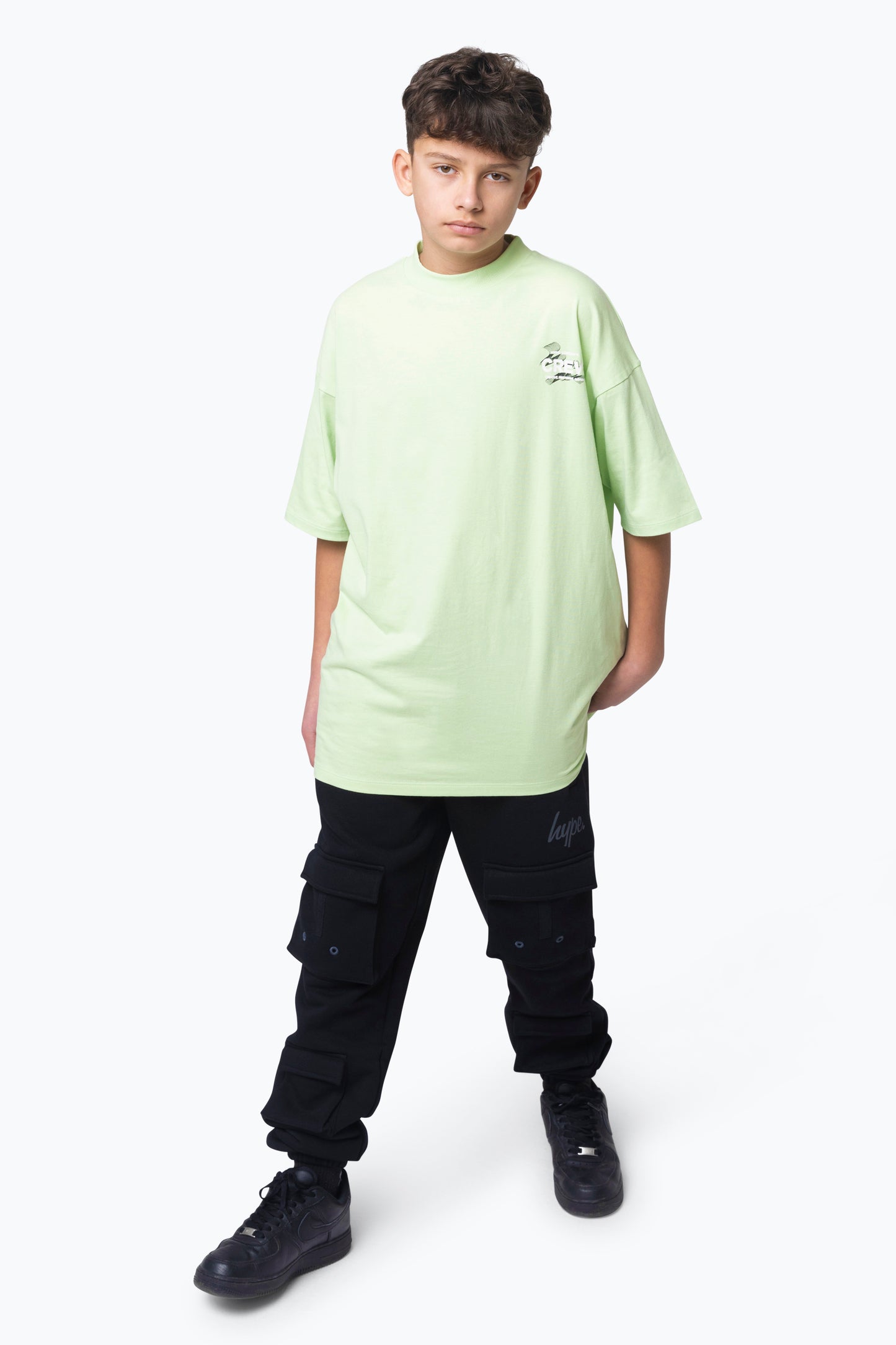 Hype Boys Green Crew T-Shirt