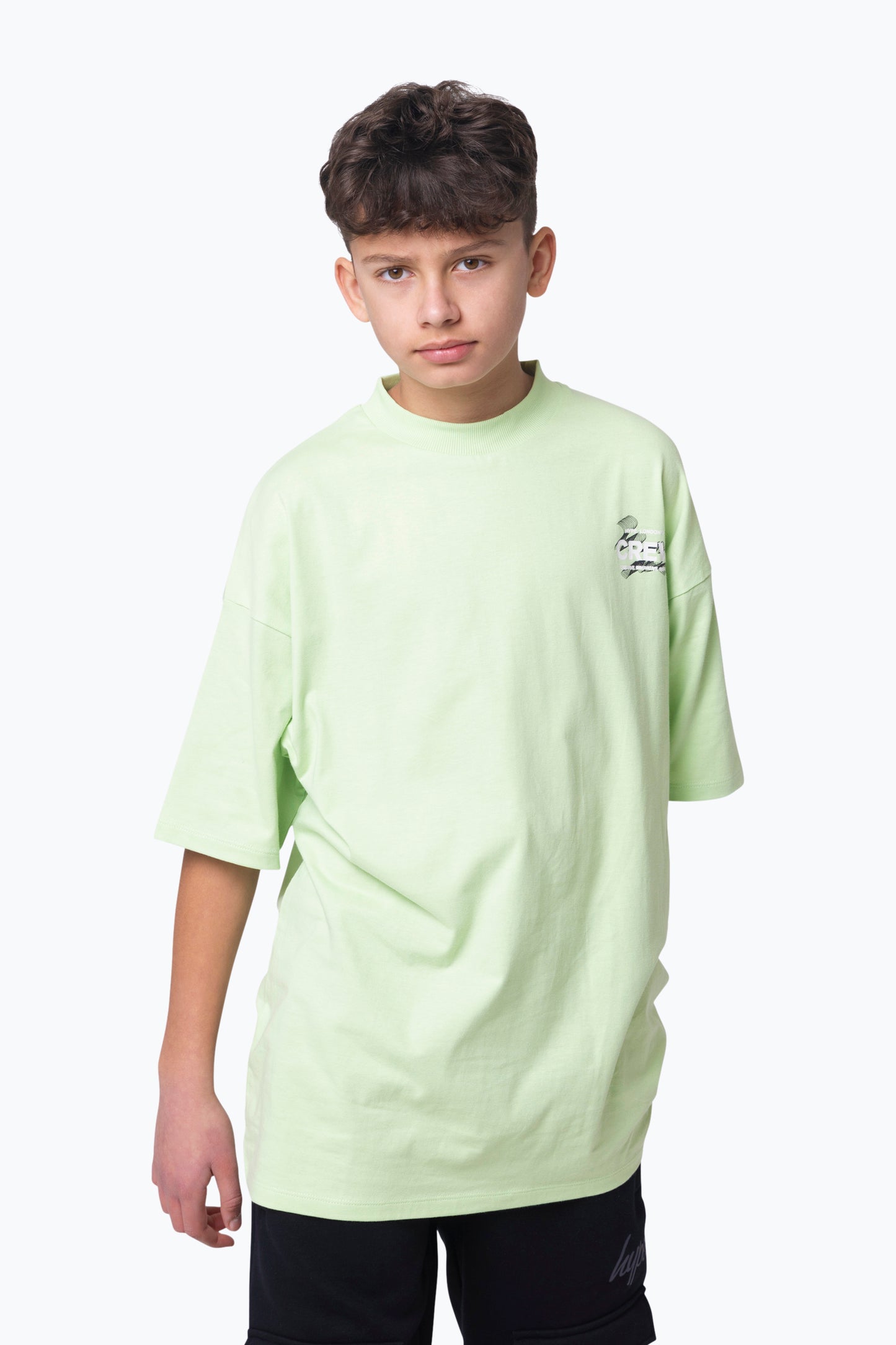 Hype Boys Green Crew T-Shirt