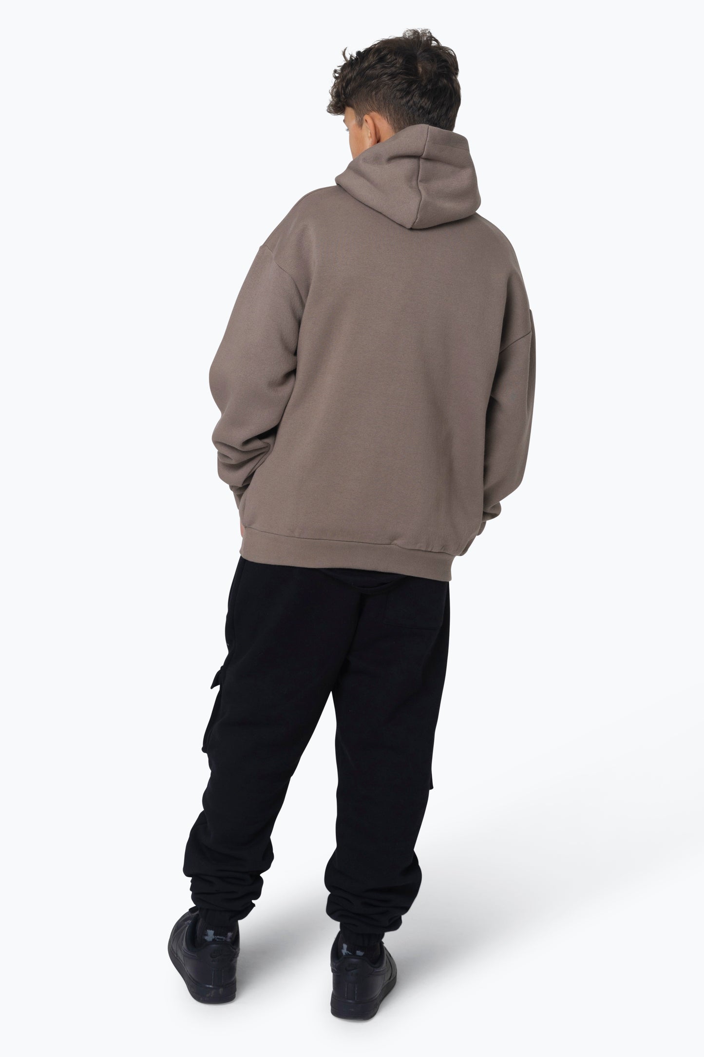 Hype Kids Brown Brown Scribble Hoodie