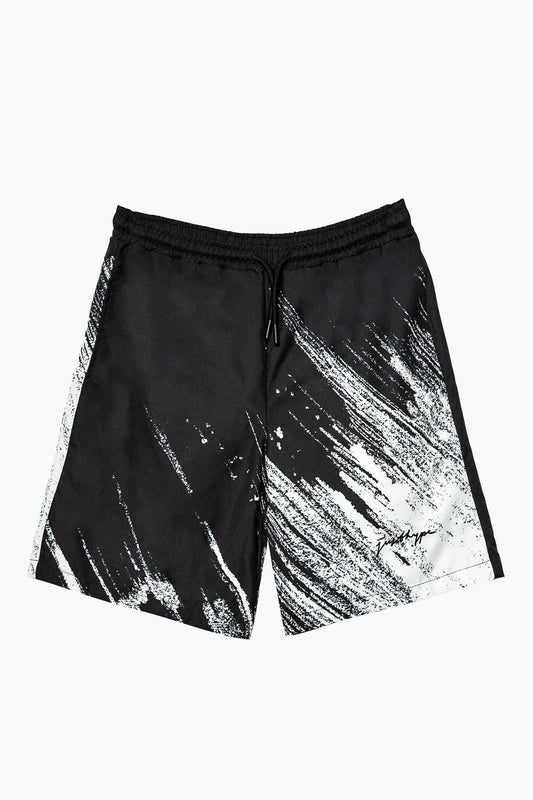 Hype Boys Multi Black Scratch Scribble Swim Shorts