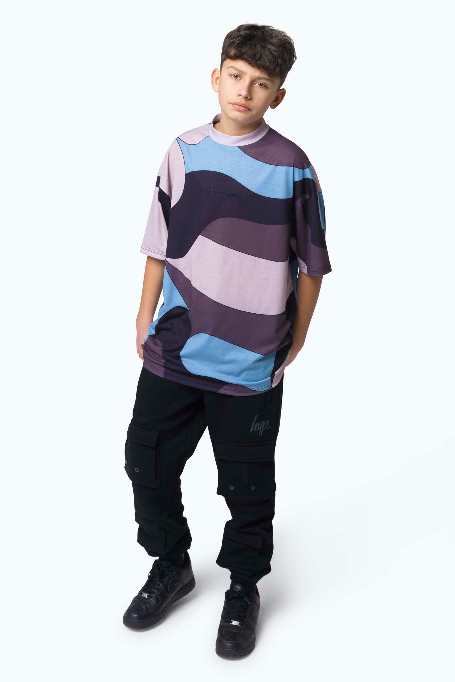 Hype Boys Multi Squiggle Camo Oversized T-Shirt