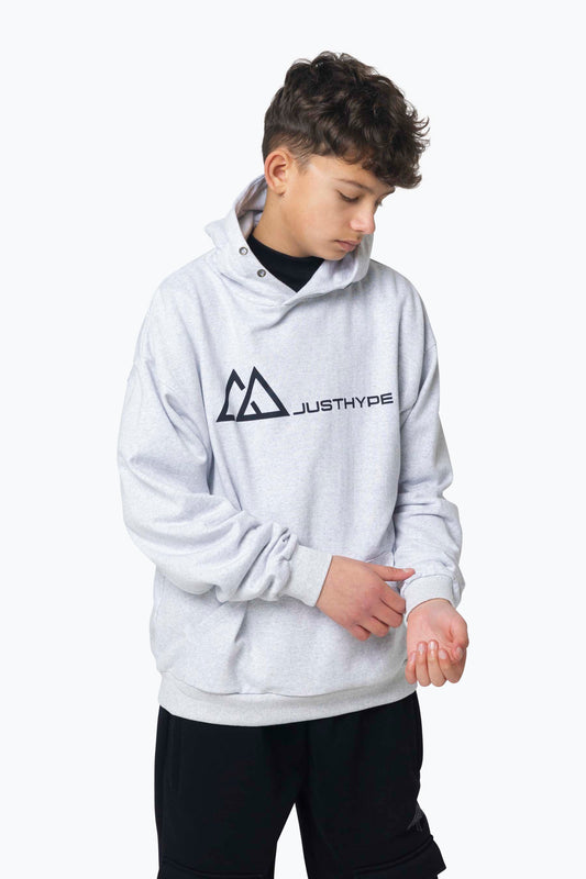 Hype Boys Grey Marl Outdoor Hoodie