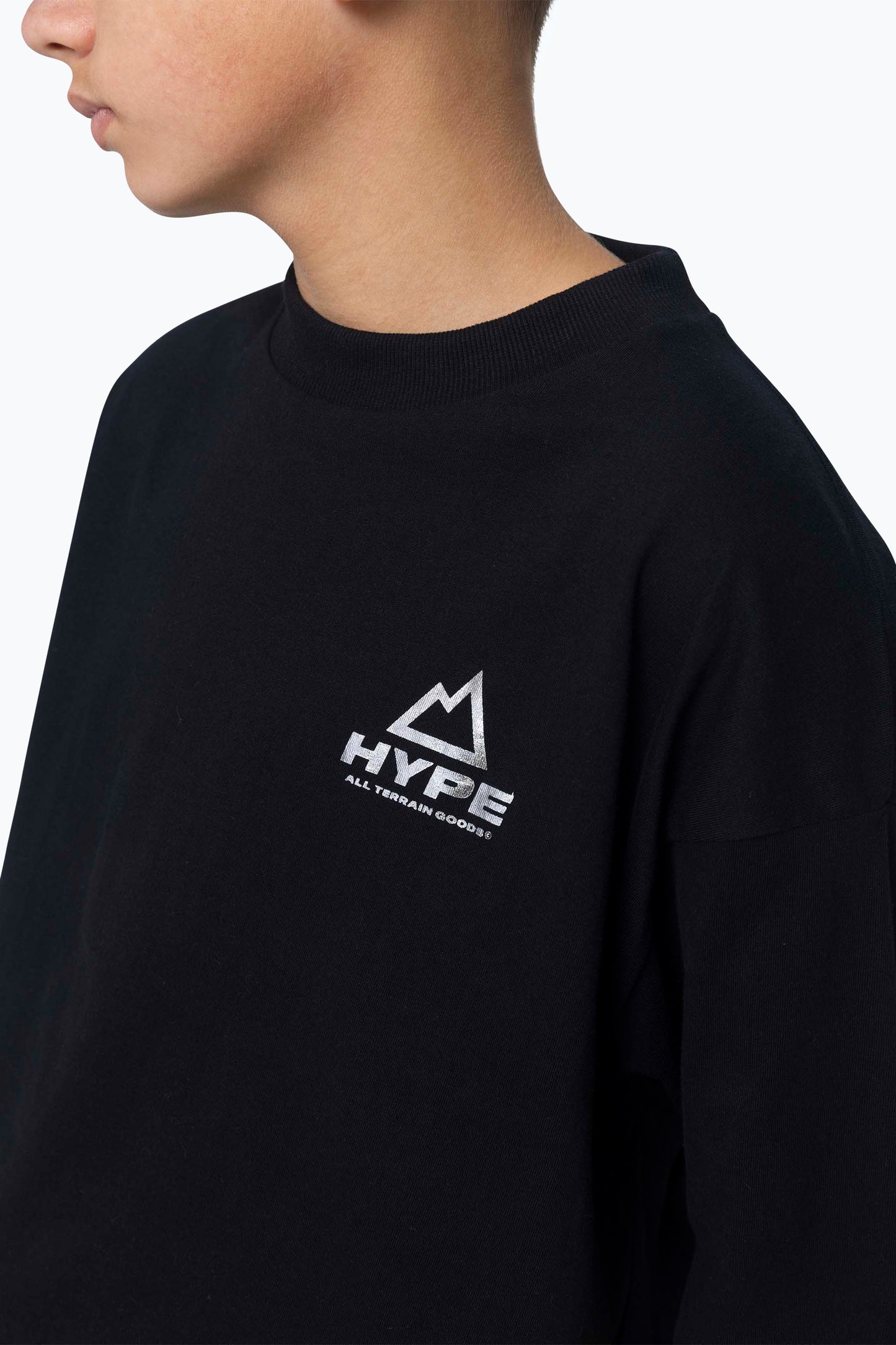 Hype Boys Black Outdoor 3M T-Shirt