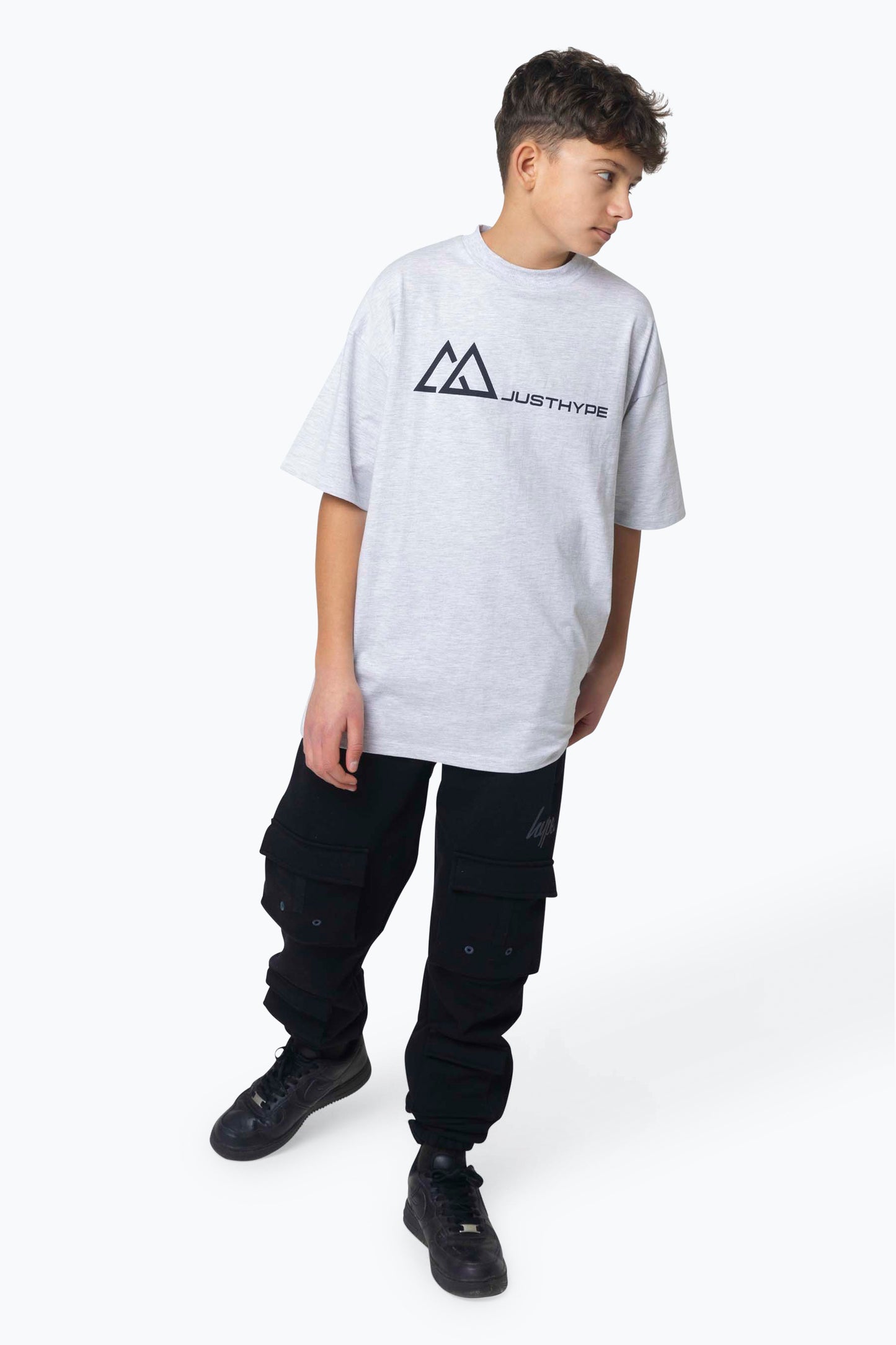 Hype Boys Grey Marl Outdoor Oversized T-Shirt