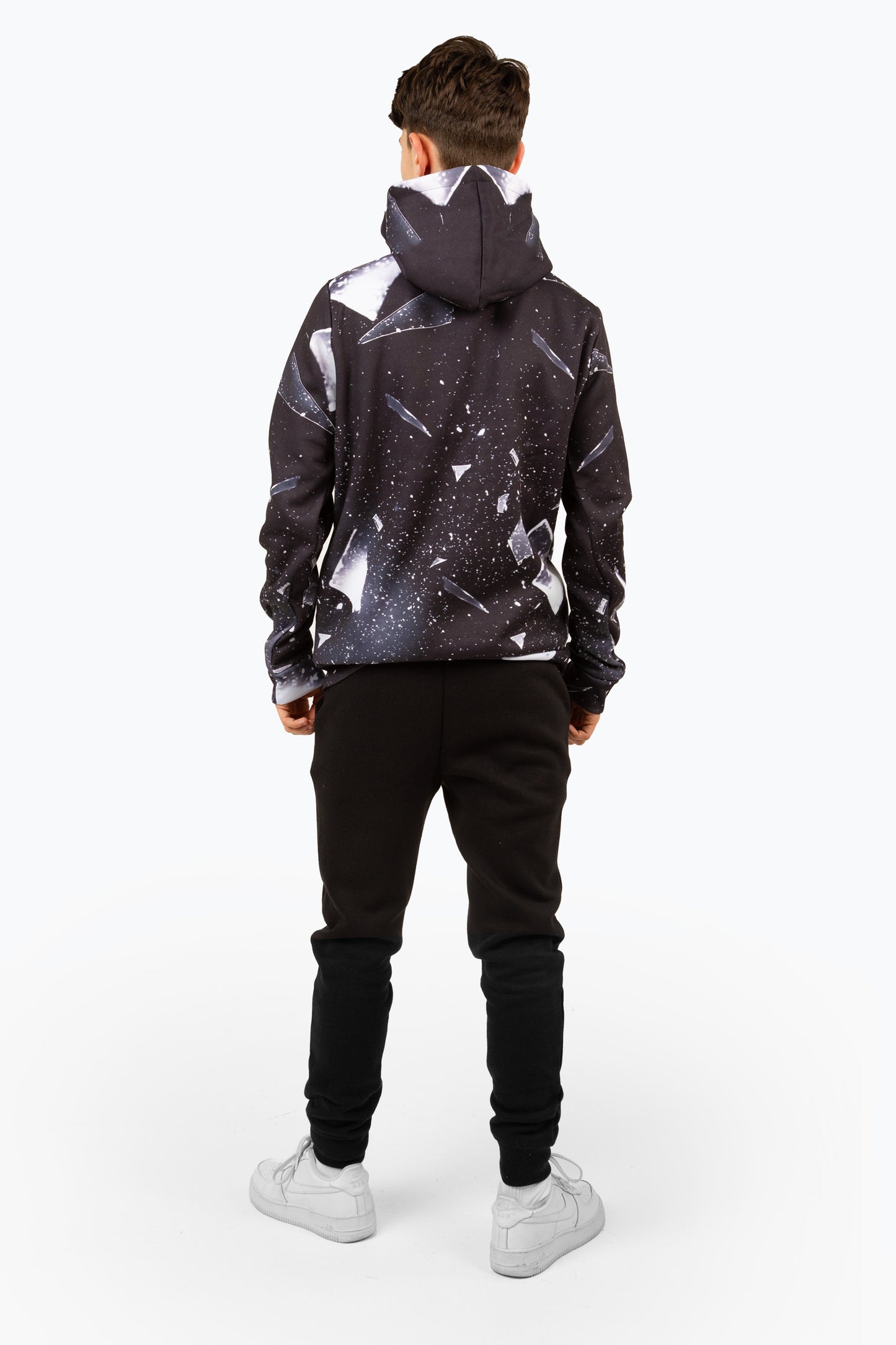 Hype Boys Black Explosion Mini Script Hoodie