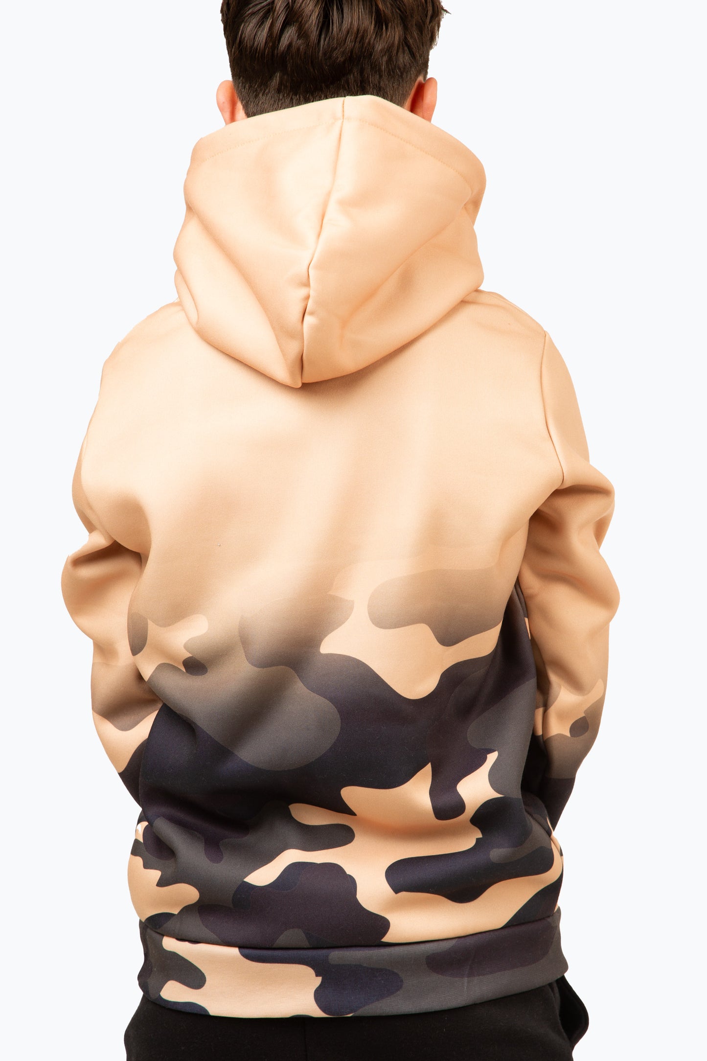 Hype Boys Beige Sand Camo Mini Script Hoodie