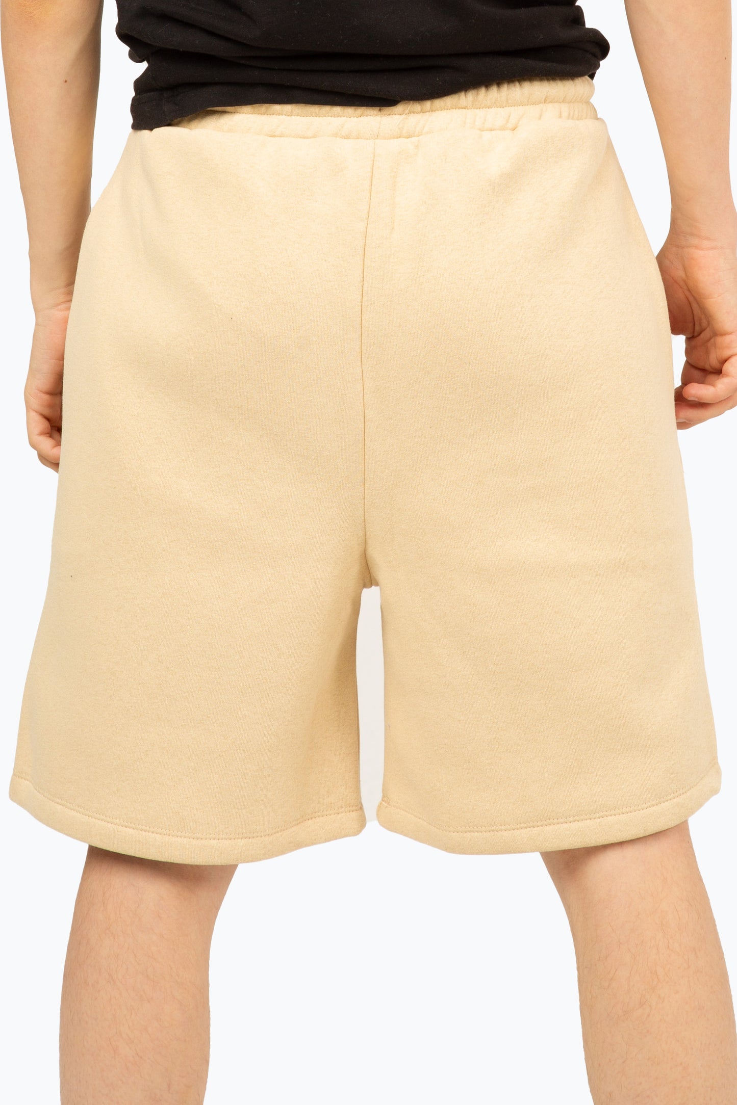 Hype Boys Beige Script Shorts