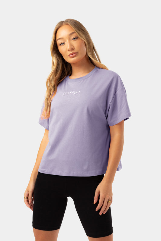 HYPE WOMENS LILAC SCRIBBLE T-SHIRT