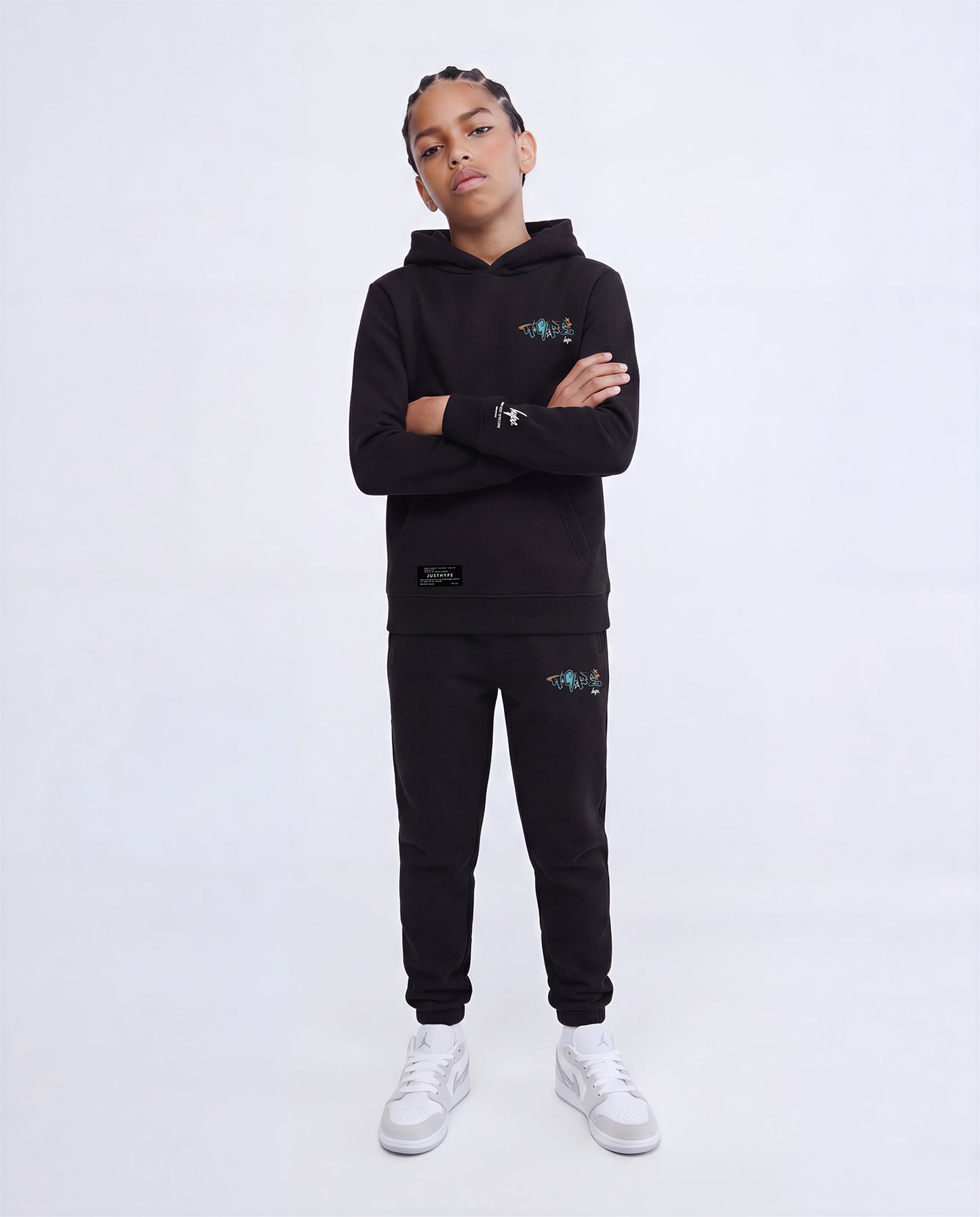 Hype Boys Black Graffiti Joggers