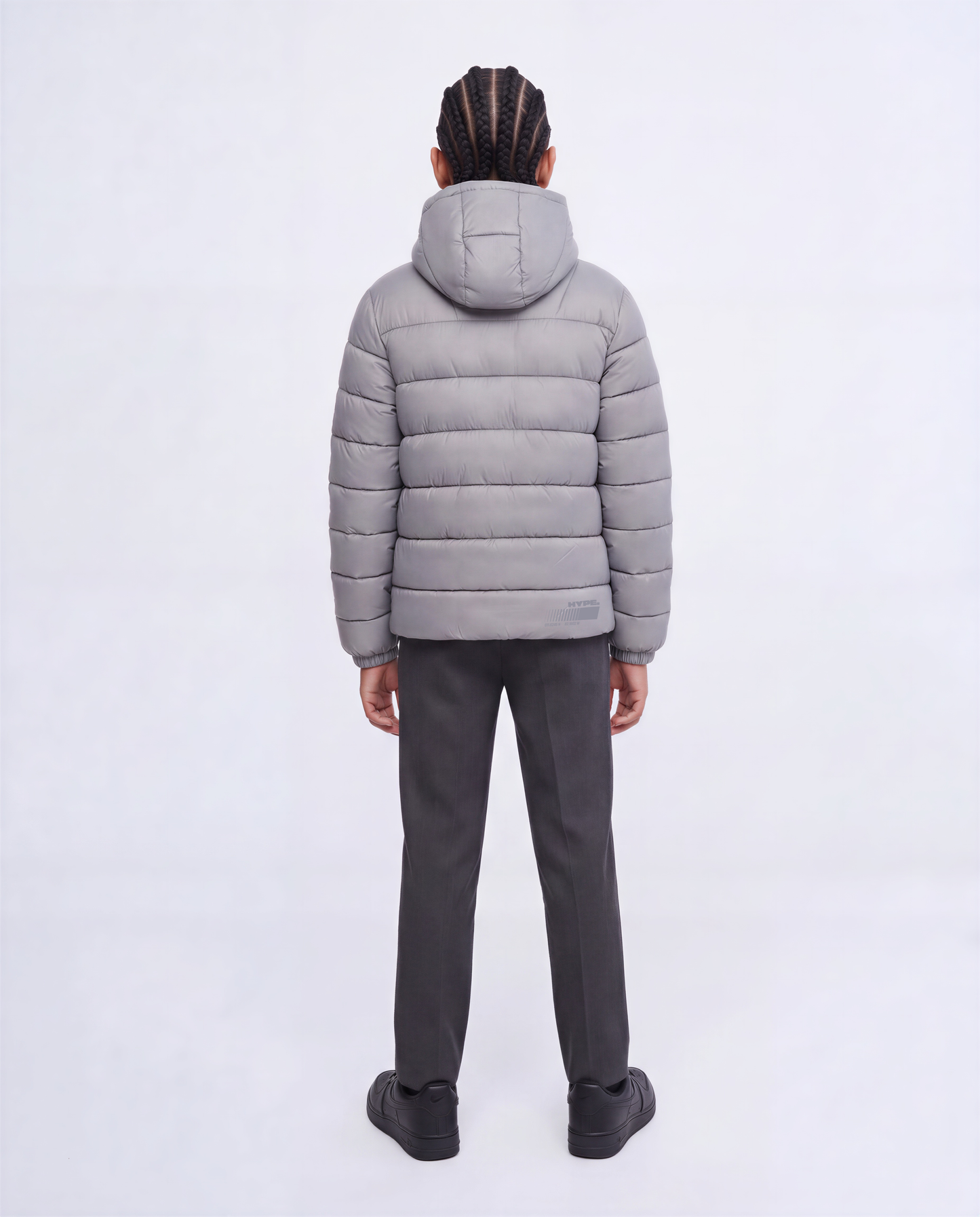 Hype Kids Grey Padded Reflective Jacket