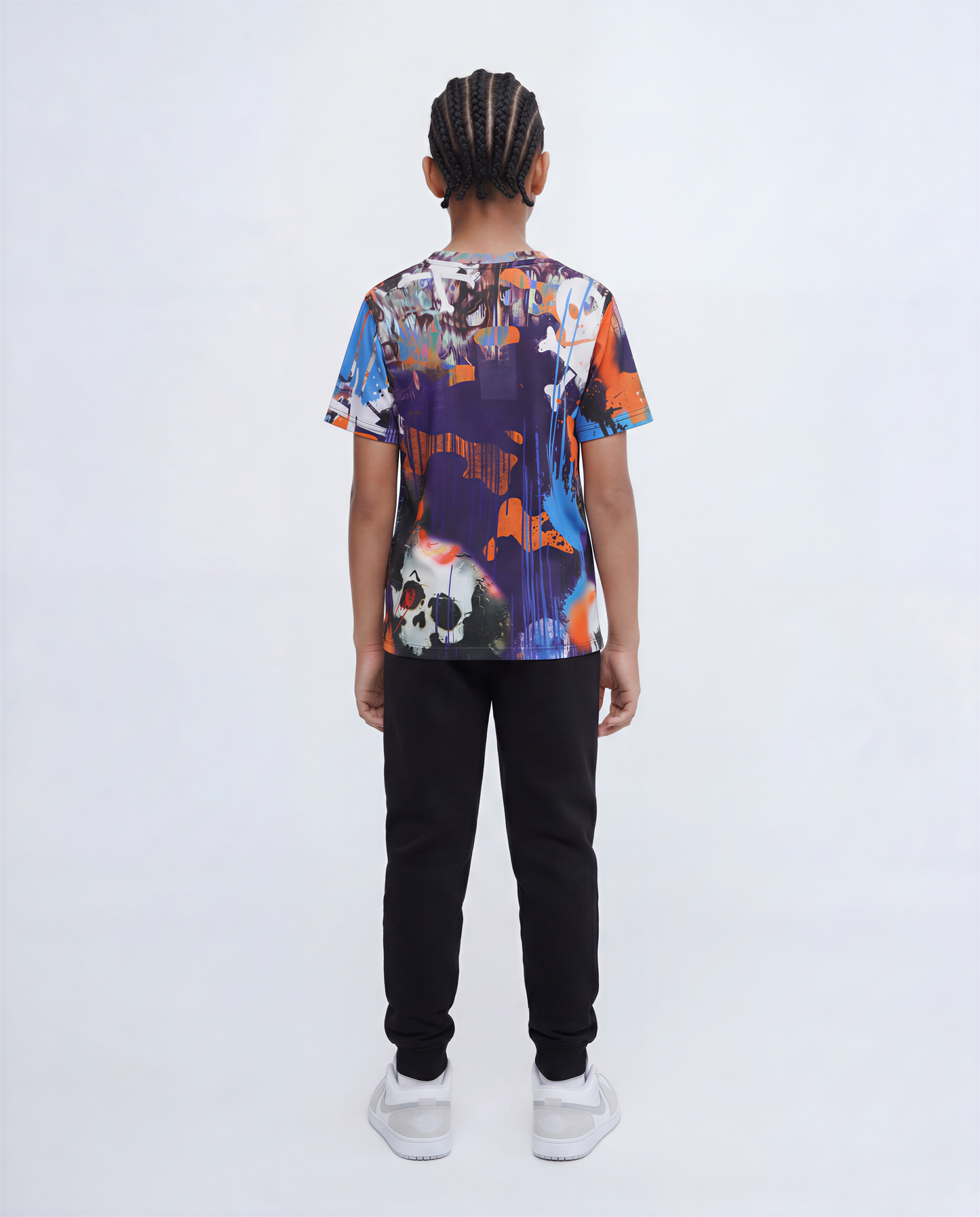 Hype Boys Multi Graffiti Skull T-Shirt