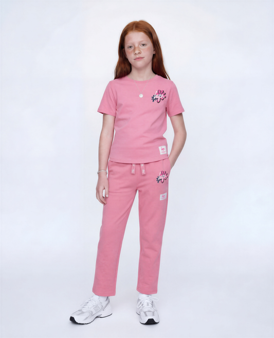 Hype Girls Pink Flower Type T-Shirt