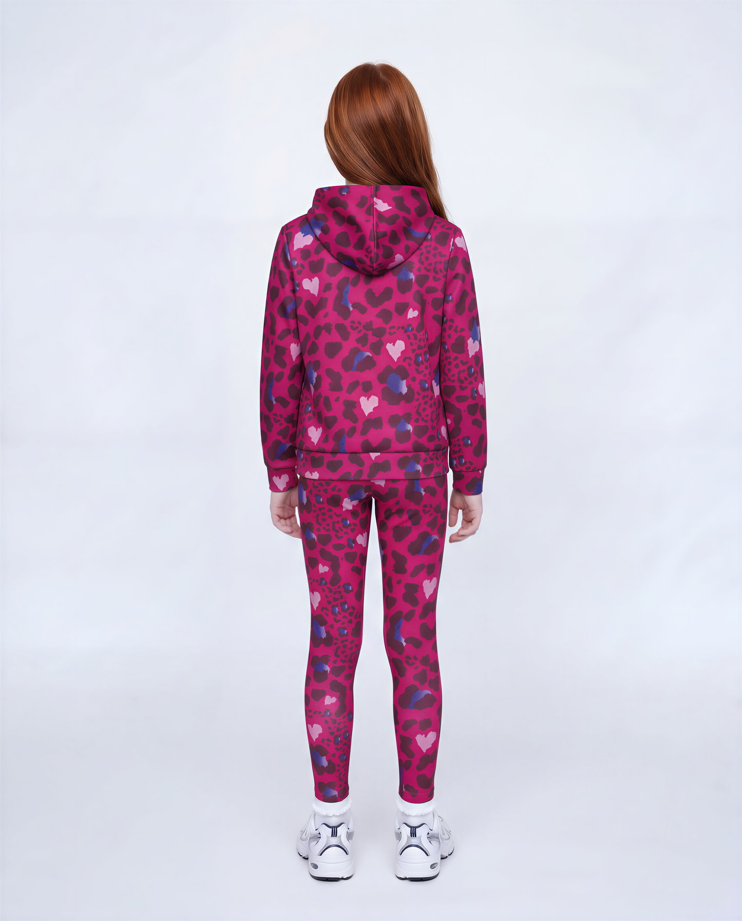 Hype Girls Pink Heart Leopard Leggings
