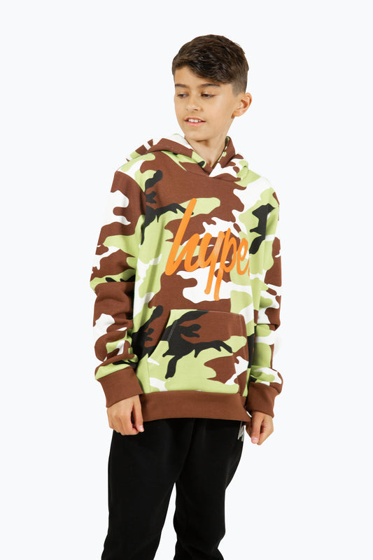 Hype Boys Camo Script Hoodie