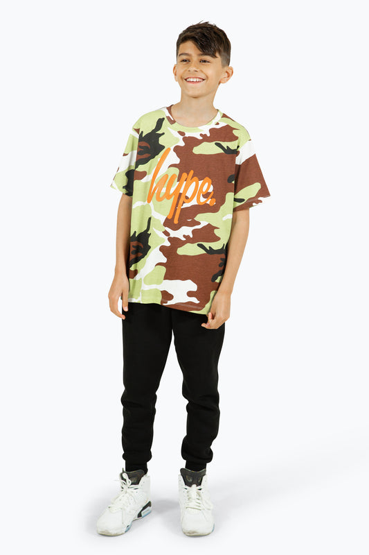 Hype Boys Camo Script T-Shirt