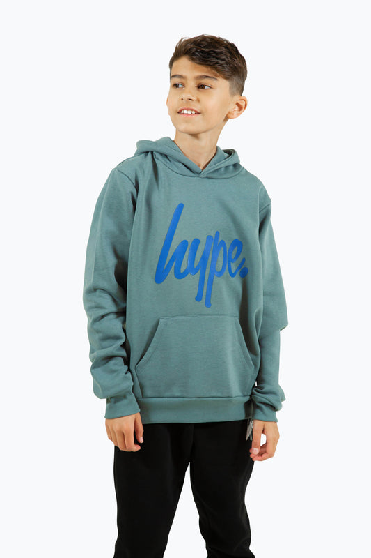 Hype Boys Grey Script Hoodie