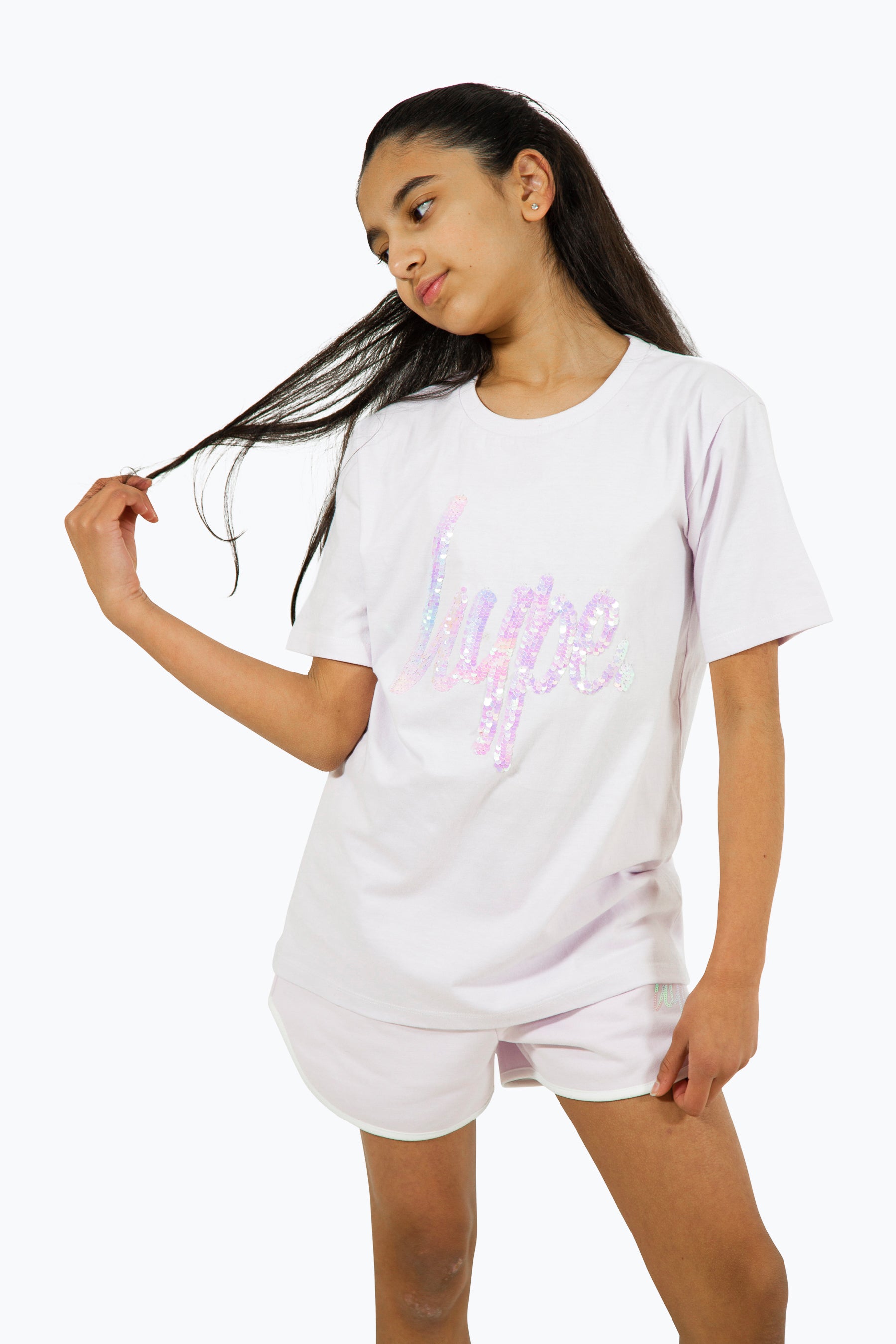 Hype Girls Lilac Script T-Shirt