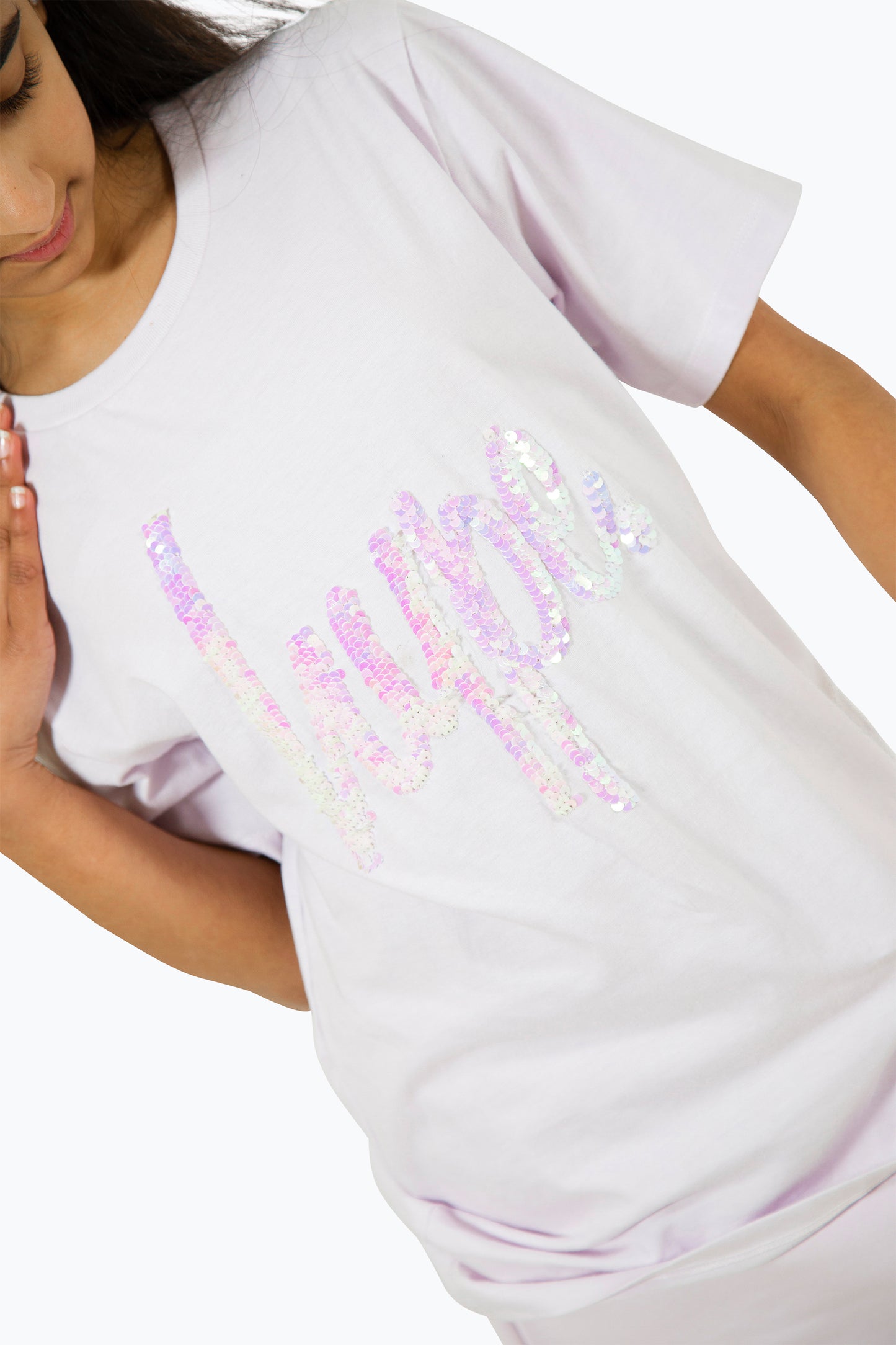 Hype Girls Lilac Script T-Shirt