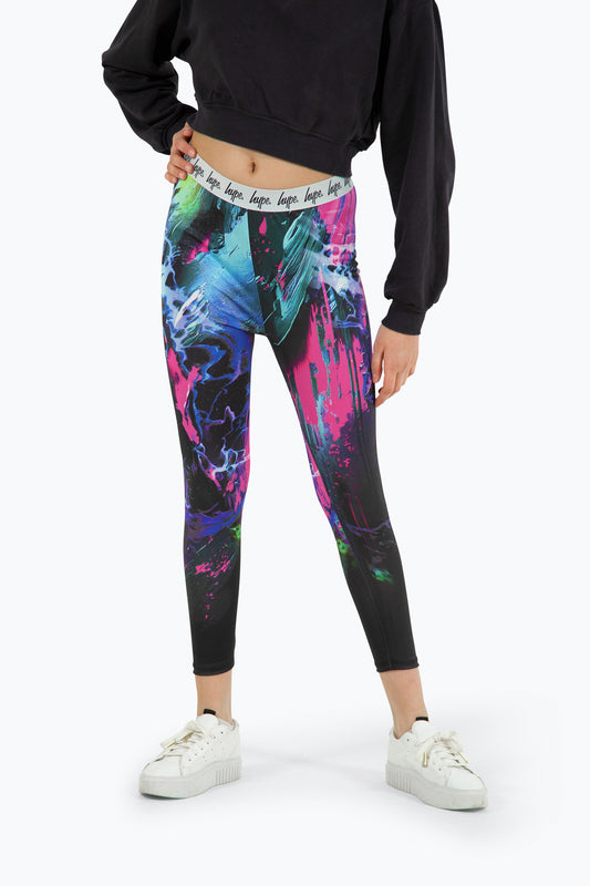 Hype Girls Multi Dark Smudge Leggings