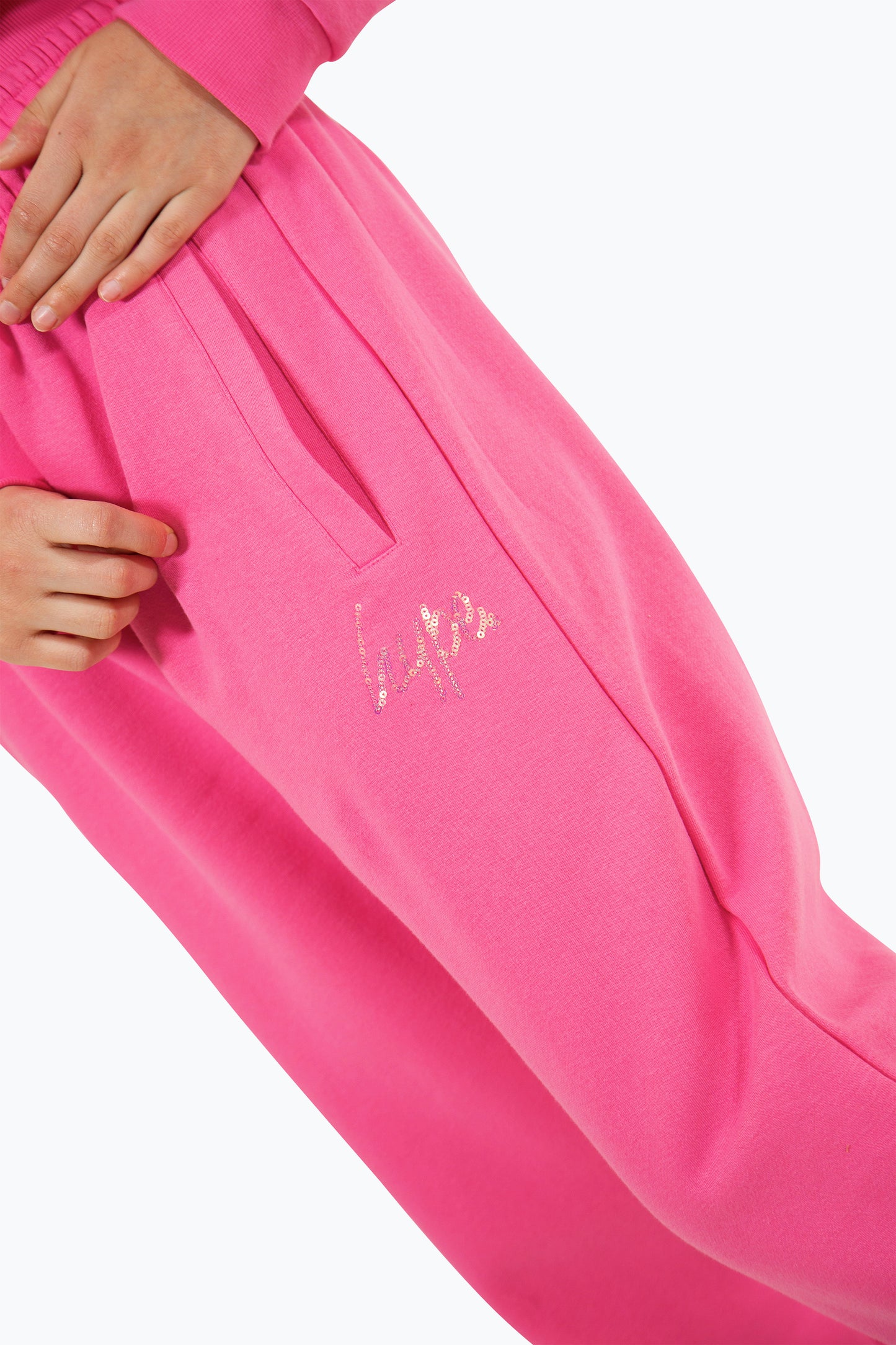 Hype Girls Pink Script Joggers