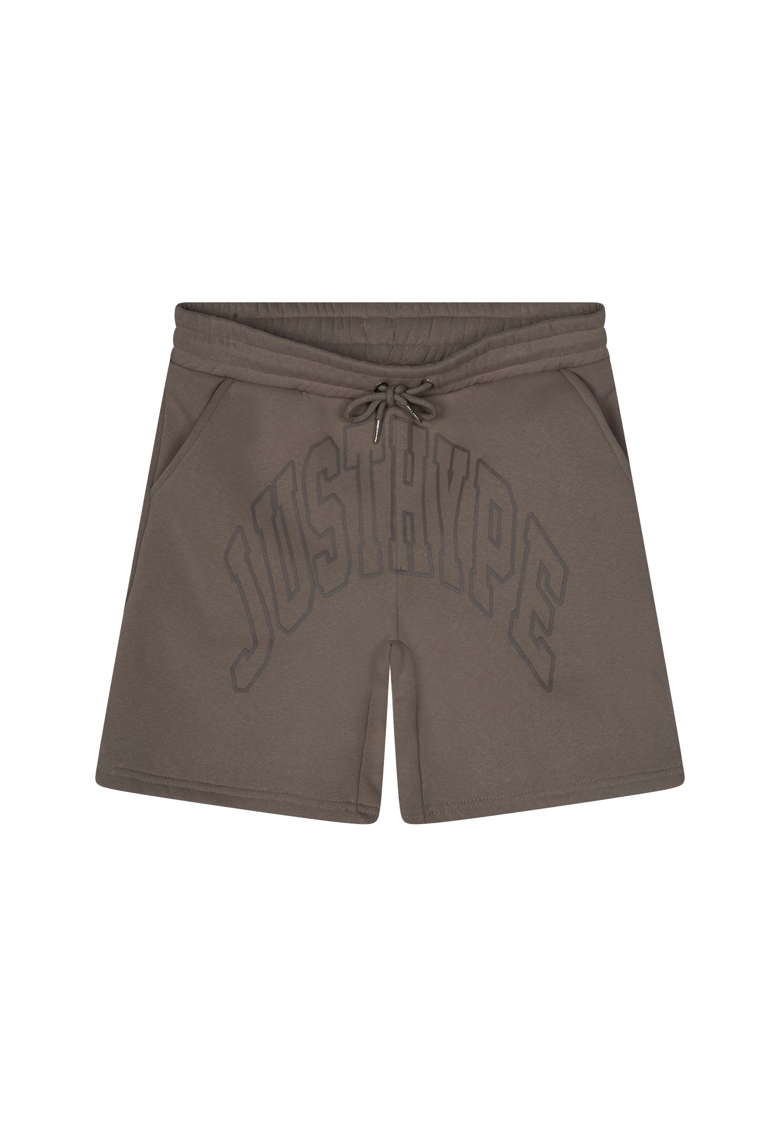 Stylish Justhype Brown College Outline Mens Shorts