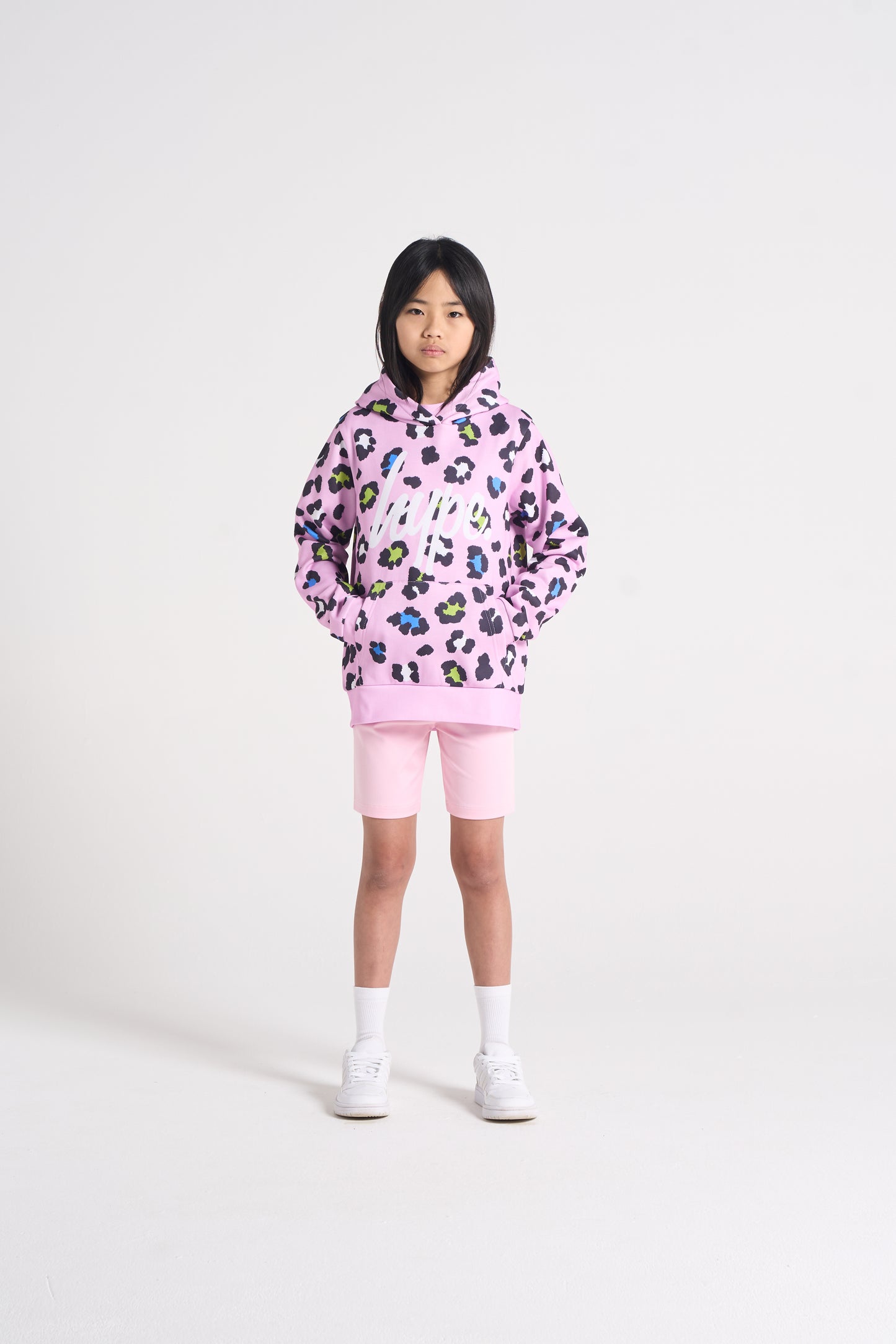 Hype Girls Lilac Leopard Hoodie