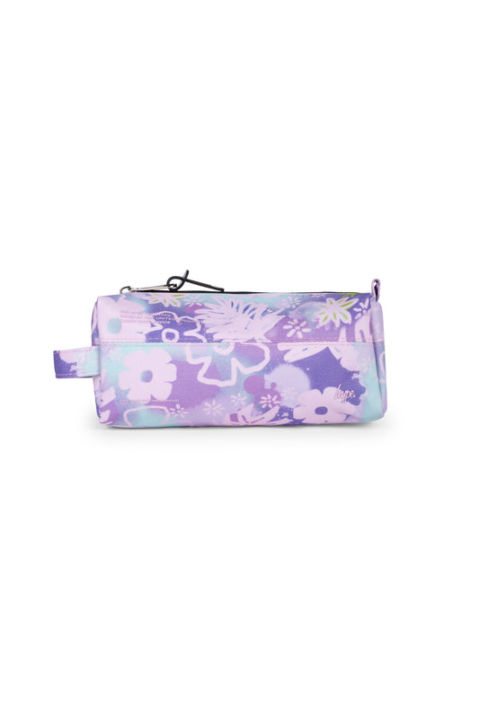 Hype Kids Purple Floral Doodle Pencil Case