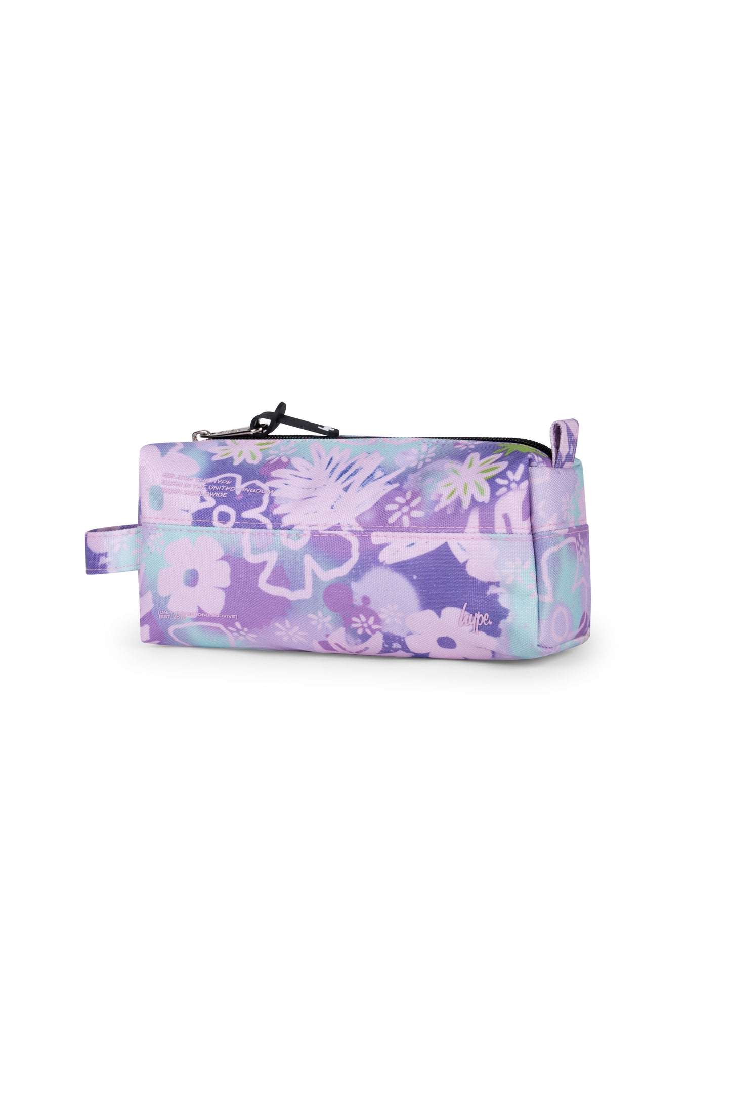 Hype Kids Purple Floral Doodle Pencil Case
