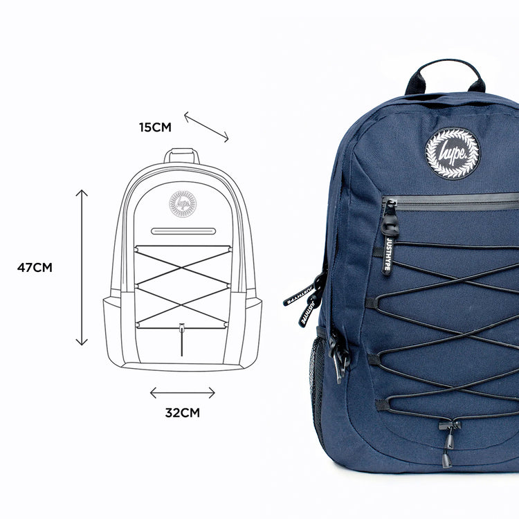 HYPE NAVY CREST MAXI BACKPACK