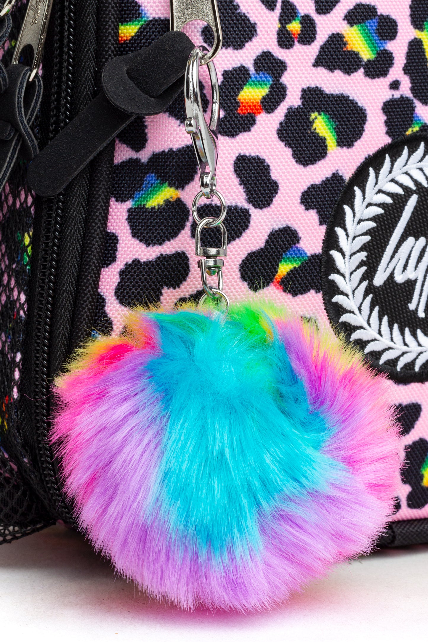 Hype Rainbow Leopard Lunch Box Rainbow Pom Pom