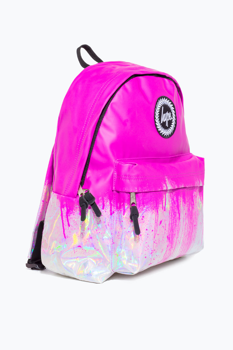 HYPE. PINK HOLO DRIPS BACKPACK