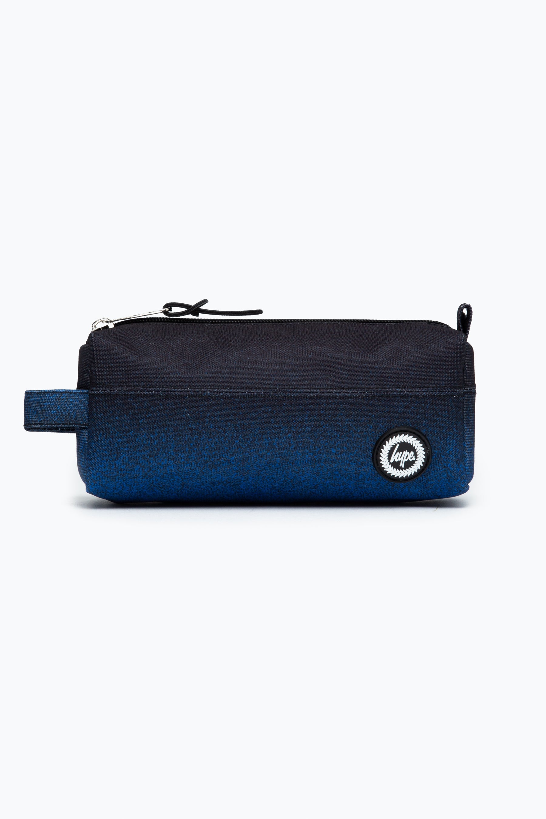 Hype Speckle Blue And Black Pencil Case Front Side