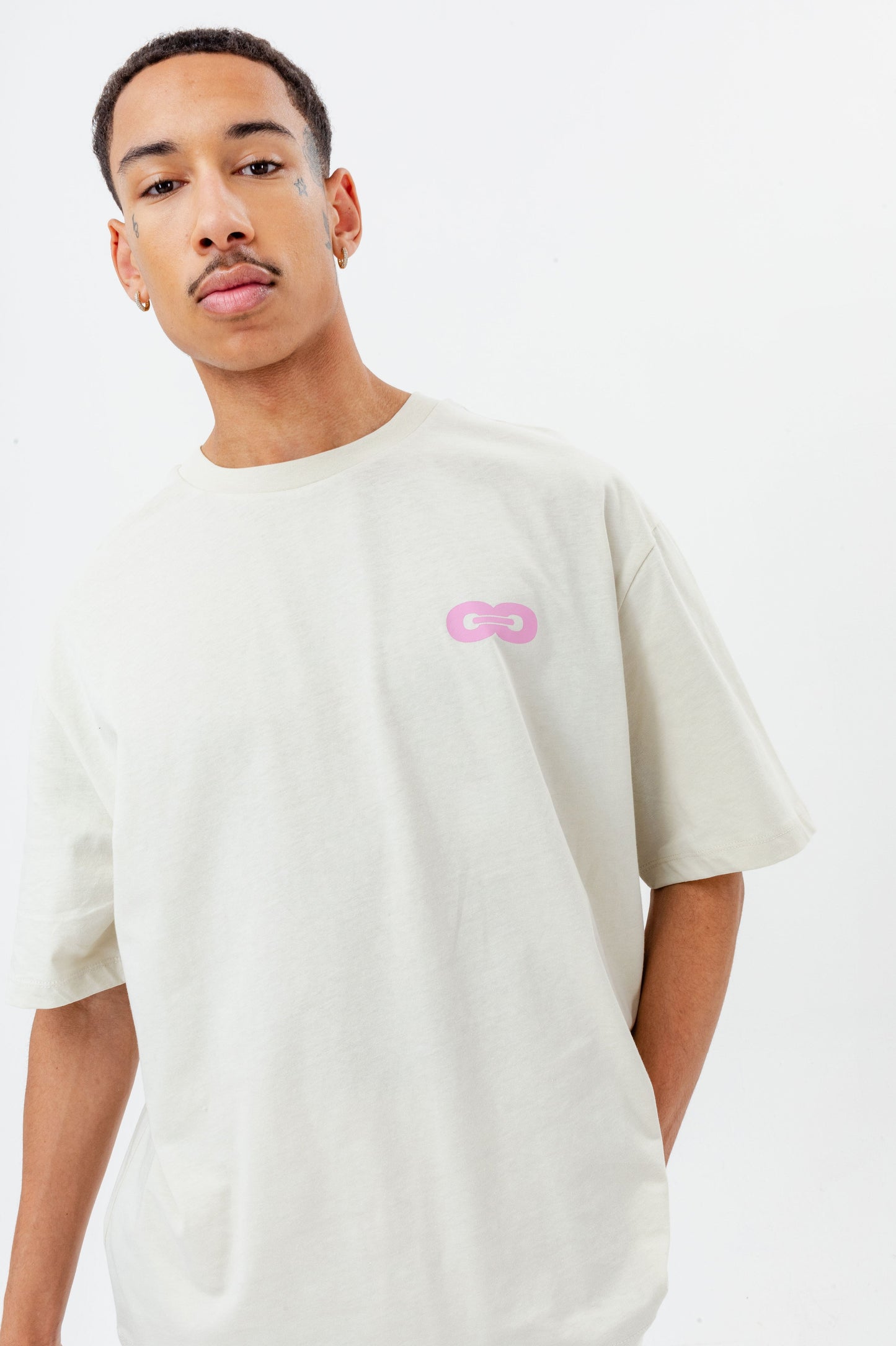 Continu8 Grey Oversized Crewneck T-Shirt