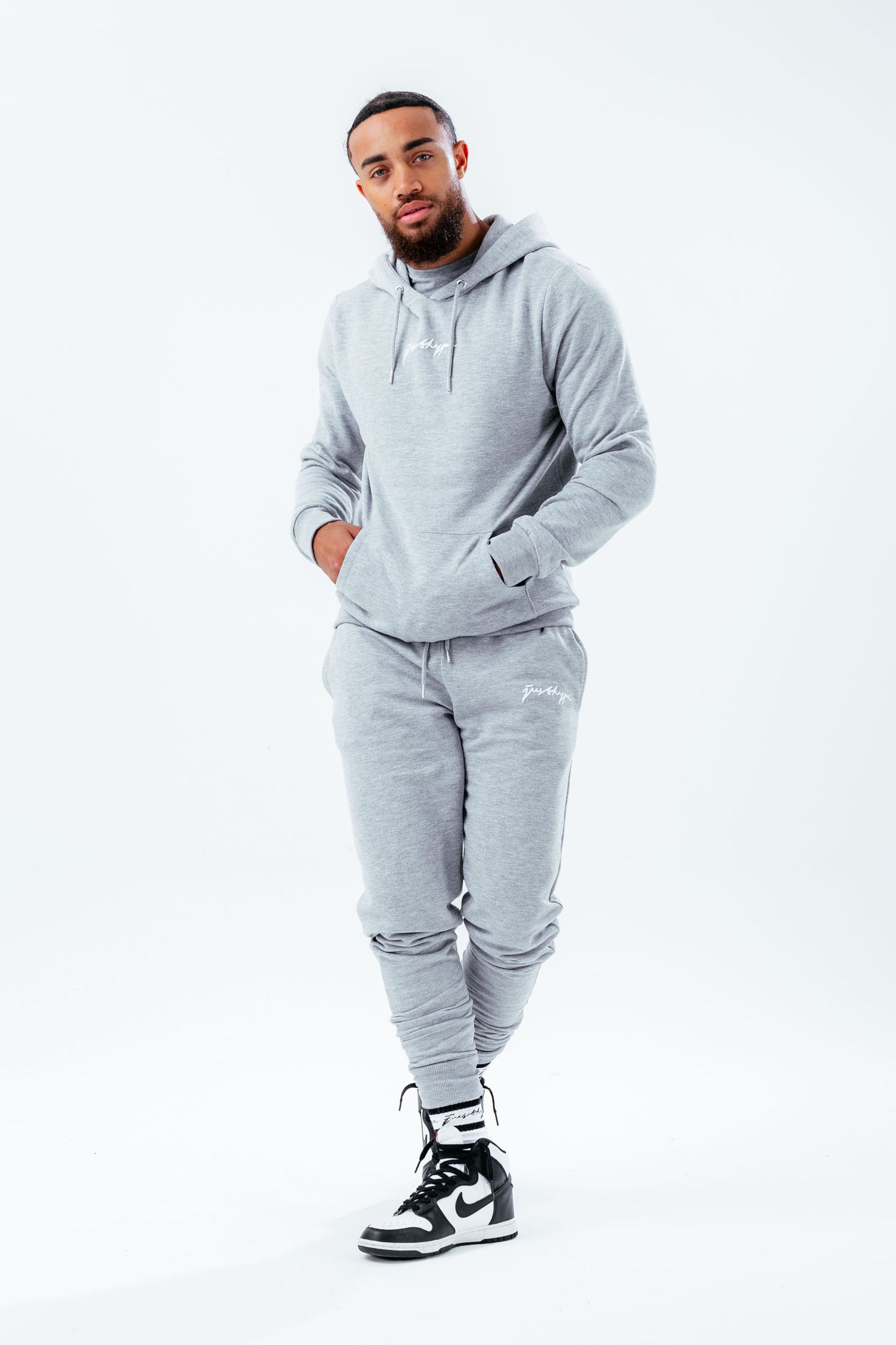 Hype Grey Marl Scribble Men's Hoodie