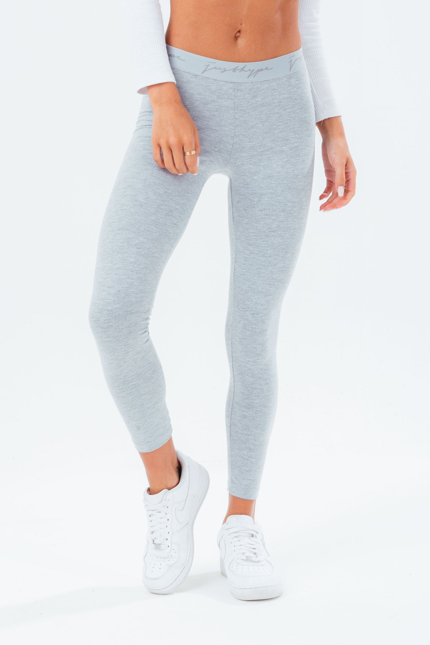 Hype Grey Marl Scribble 2 Pack Women'S Leggings Set