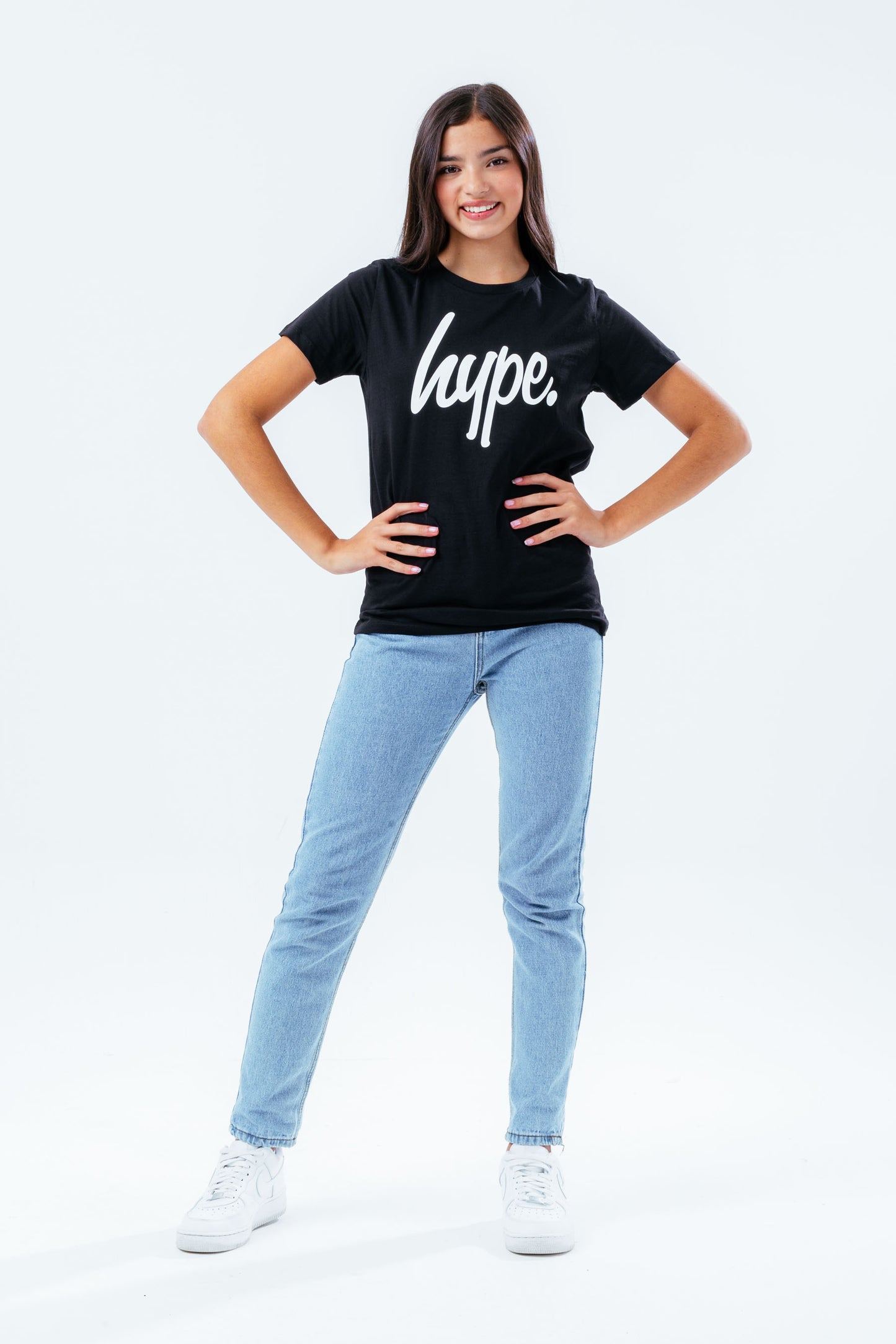 Hype Unisex Kids Black Script T-Shirt