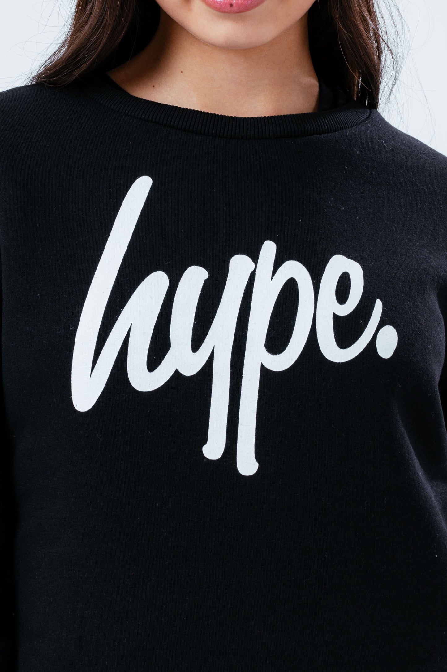 Hype Unisex Kids Black Script Crew Neck