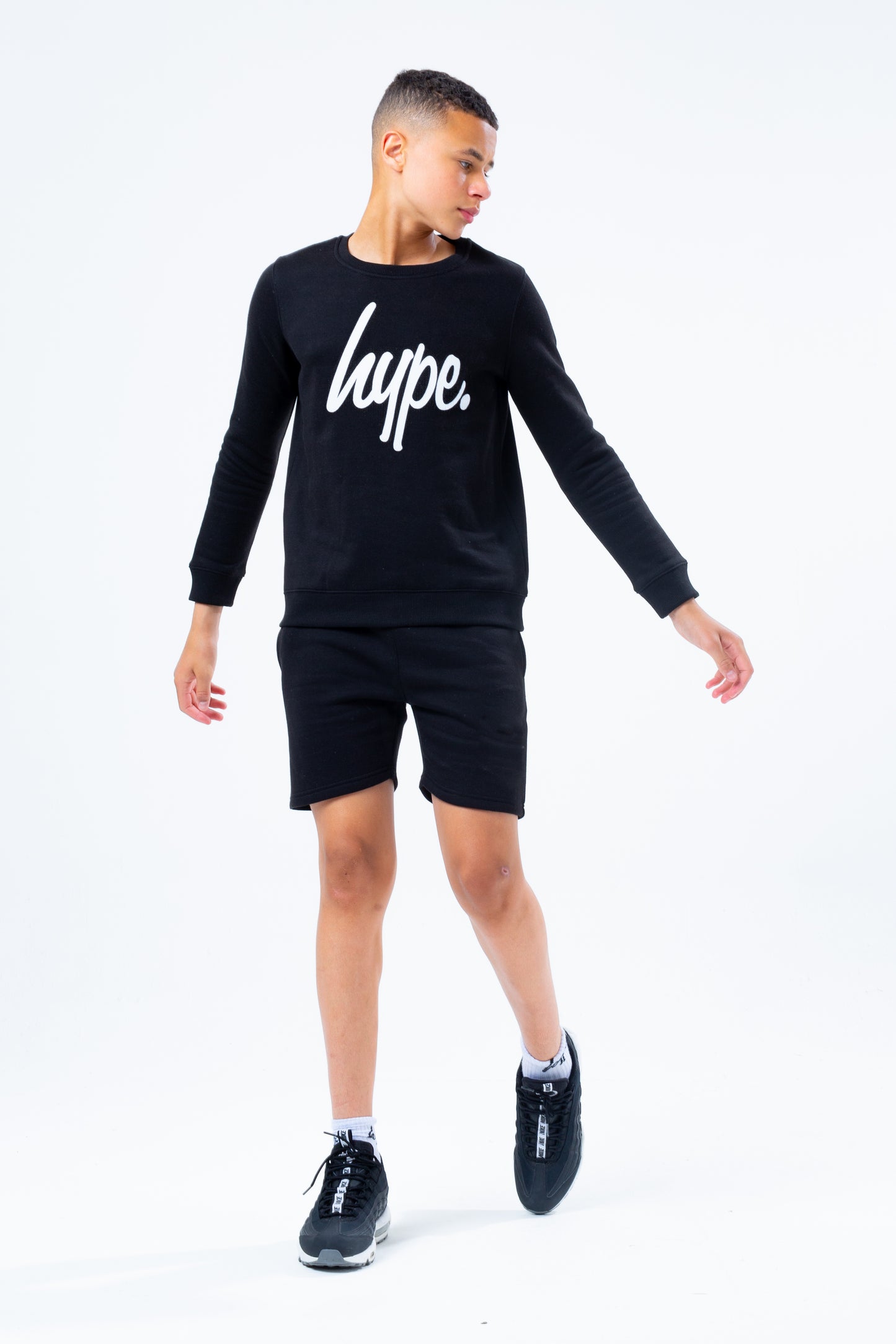 Hype Unisex Kids Black Script Crew Neck