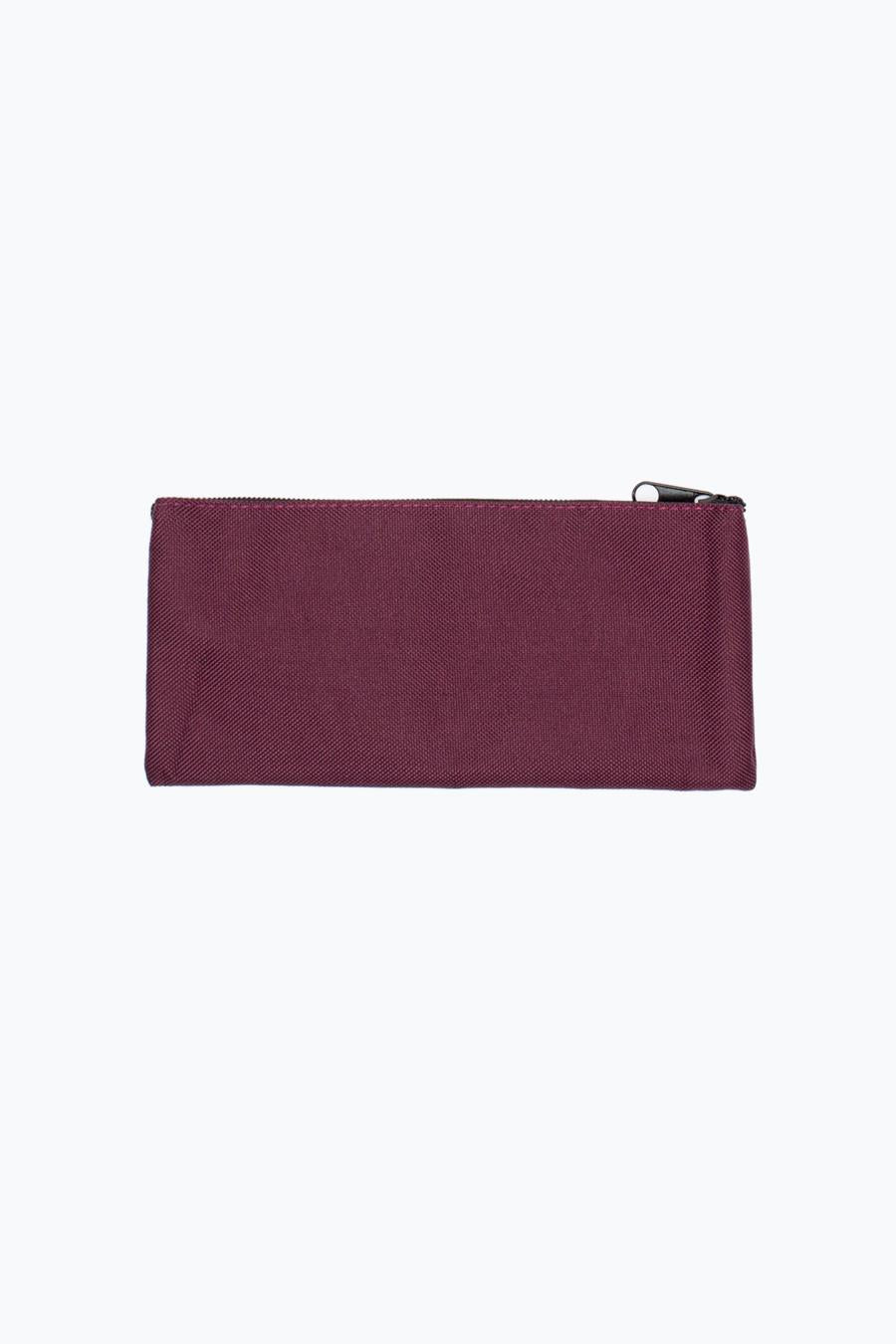 HYPE BURGUNDY CREST FLAT PENCIL CASE