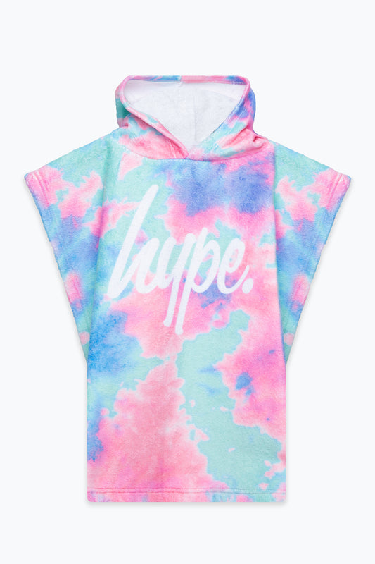 Hype Girls Lucid Tie Dye Pink Beach Cover Up