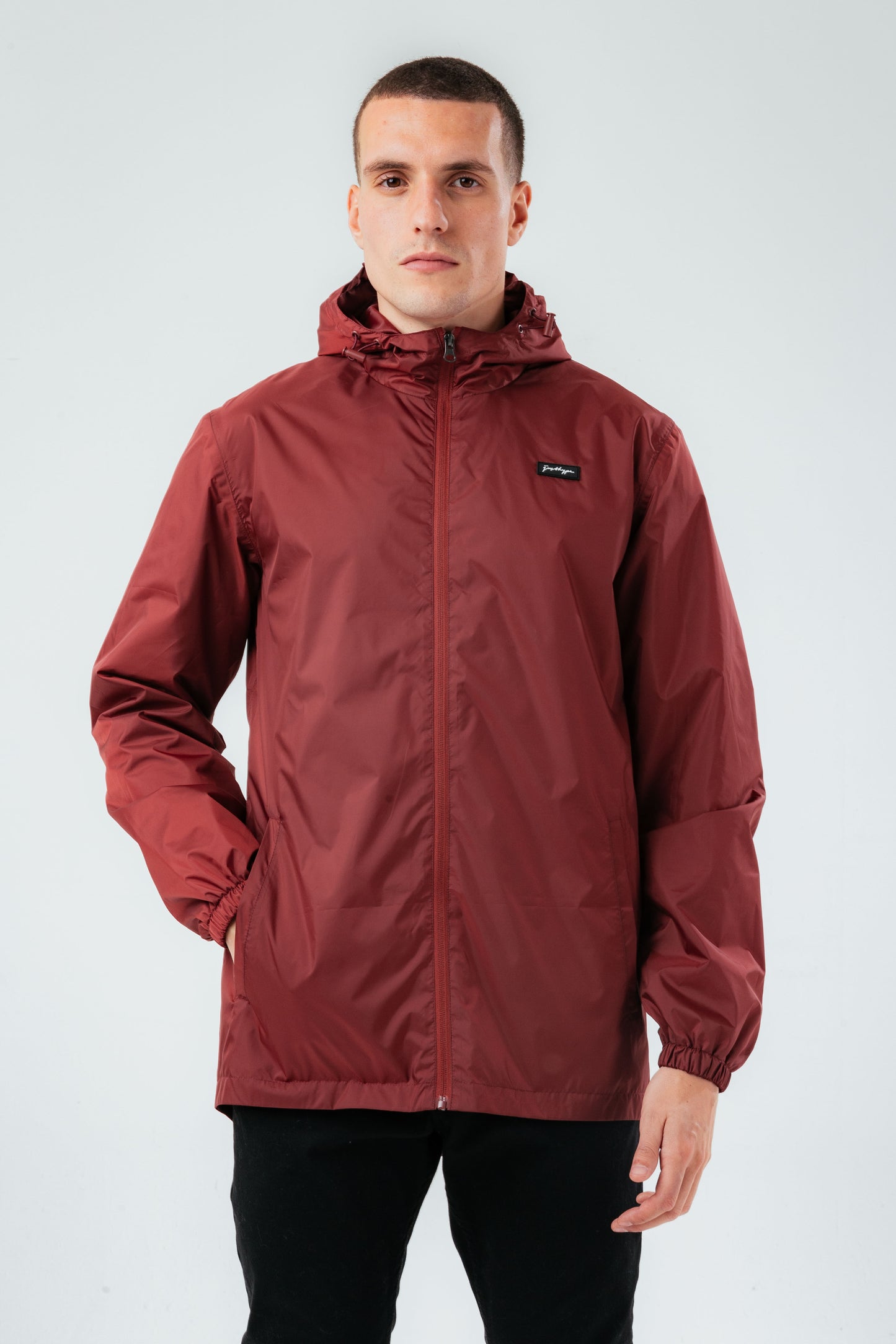 Hype Burgundy Showerproof Style Men'S Jacket