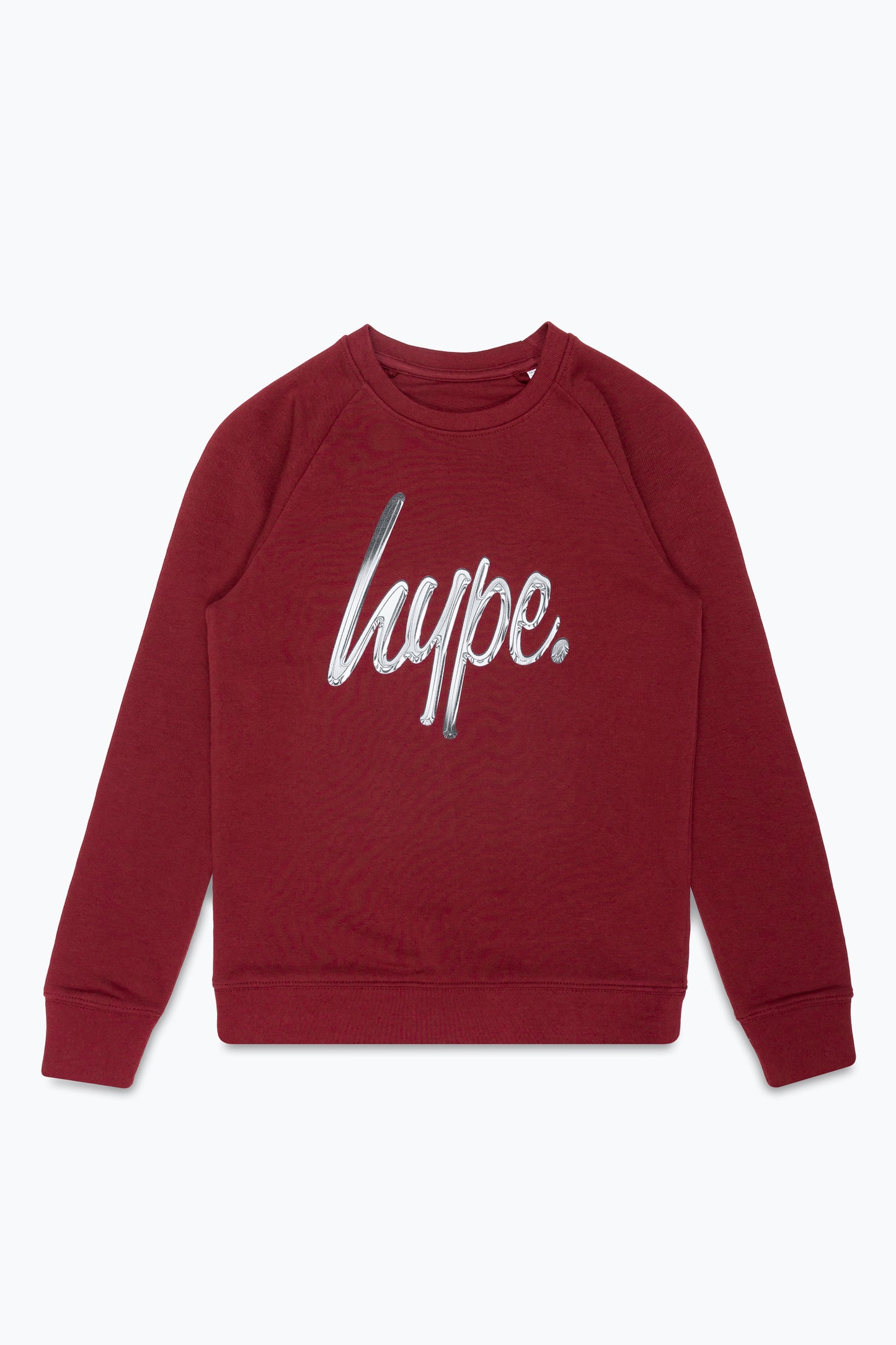 Hype Kids Burgundy Monotone Script Crew Neck