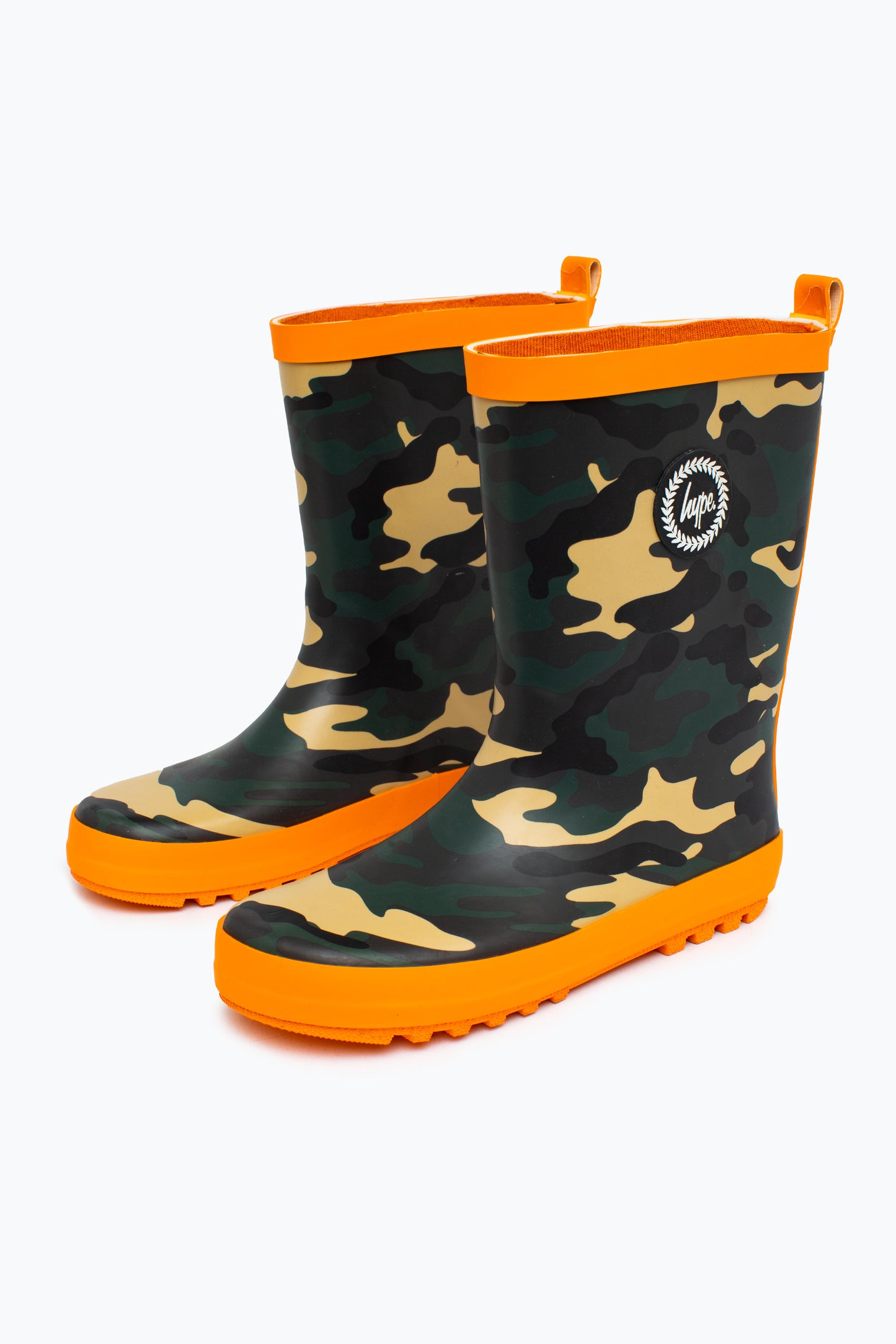 Hype Kids Unisex Orange Camo Wellies