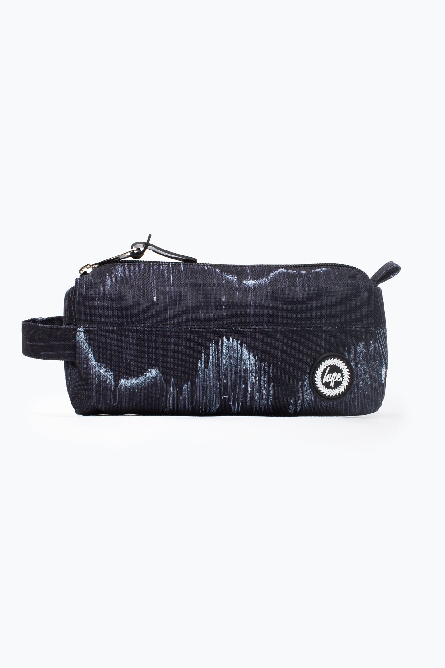 Hype Mono Wave Drip Black Pencil Case Front Side