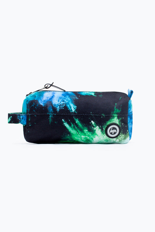 Hype Blue & Green Chalk Dust Pencil Case