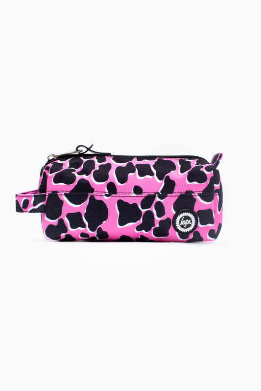 Hype Pink & Black Outline Animal Pencil Case