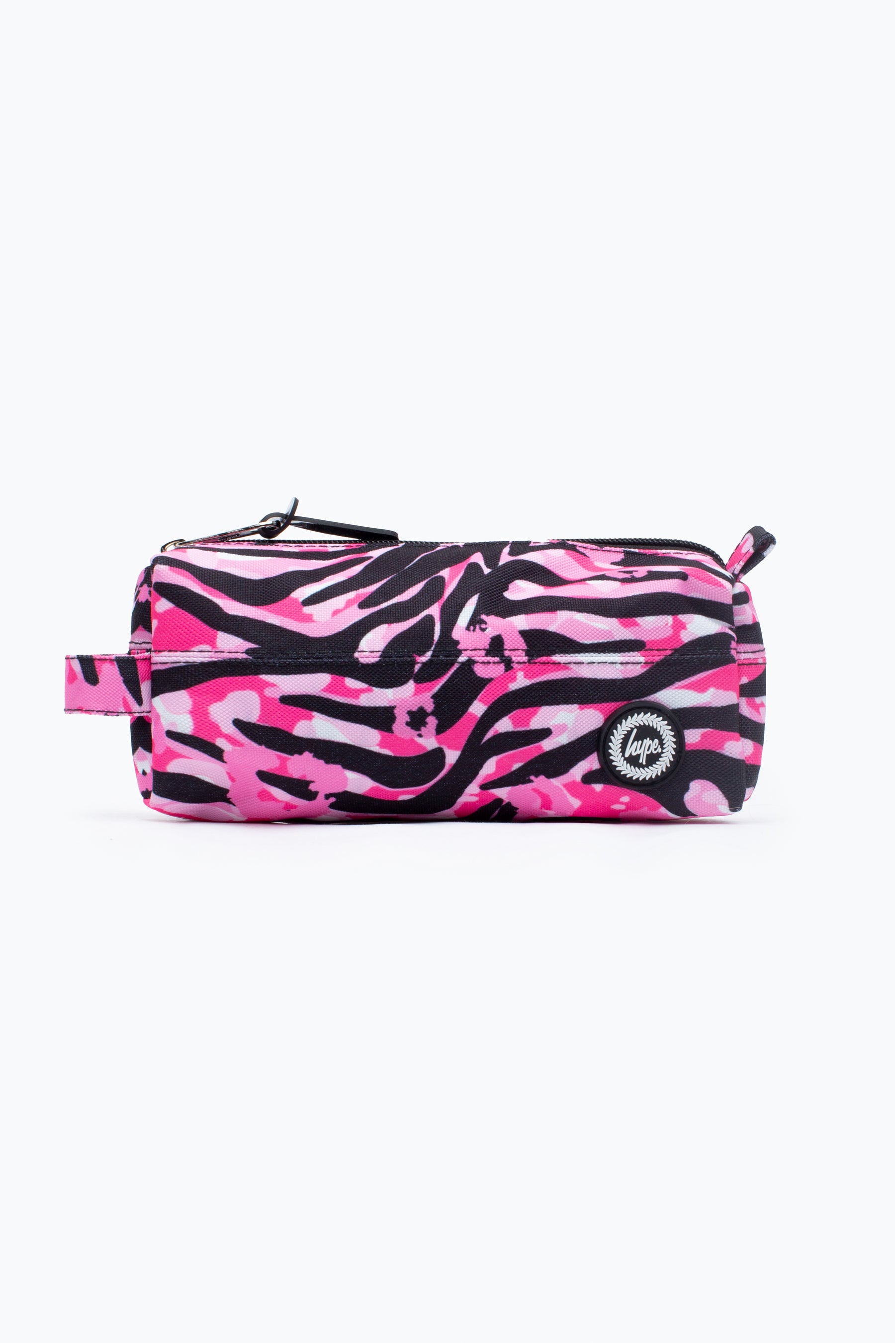 Hype Zebra Animal Pink Pencil Case Front Side