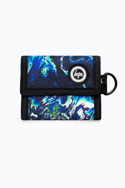 HYPE BLUE & GREEN OUT OF SPACE MARBLE WALLET